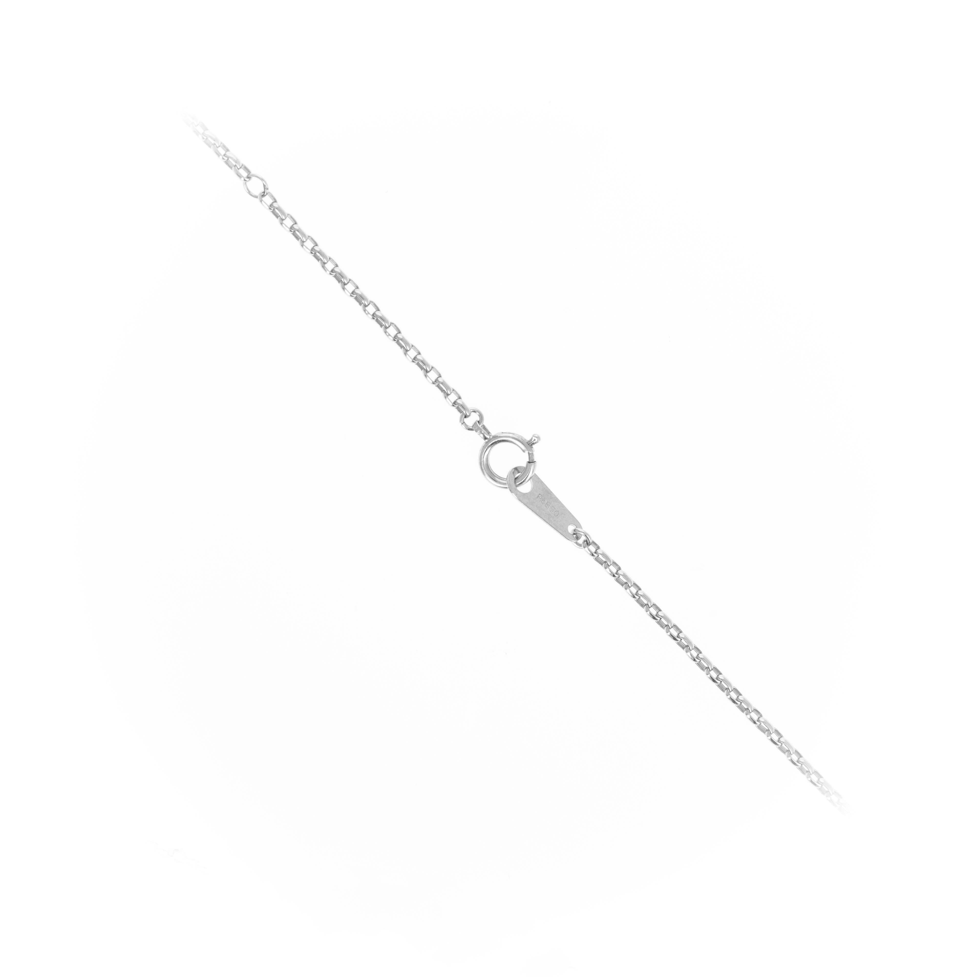 Platinum 4.35 Carat Tanzanite Diamond Halo Pendant Necklace - Queen May