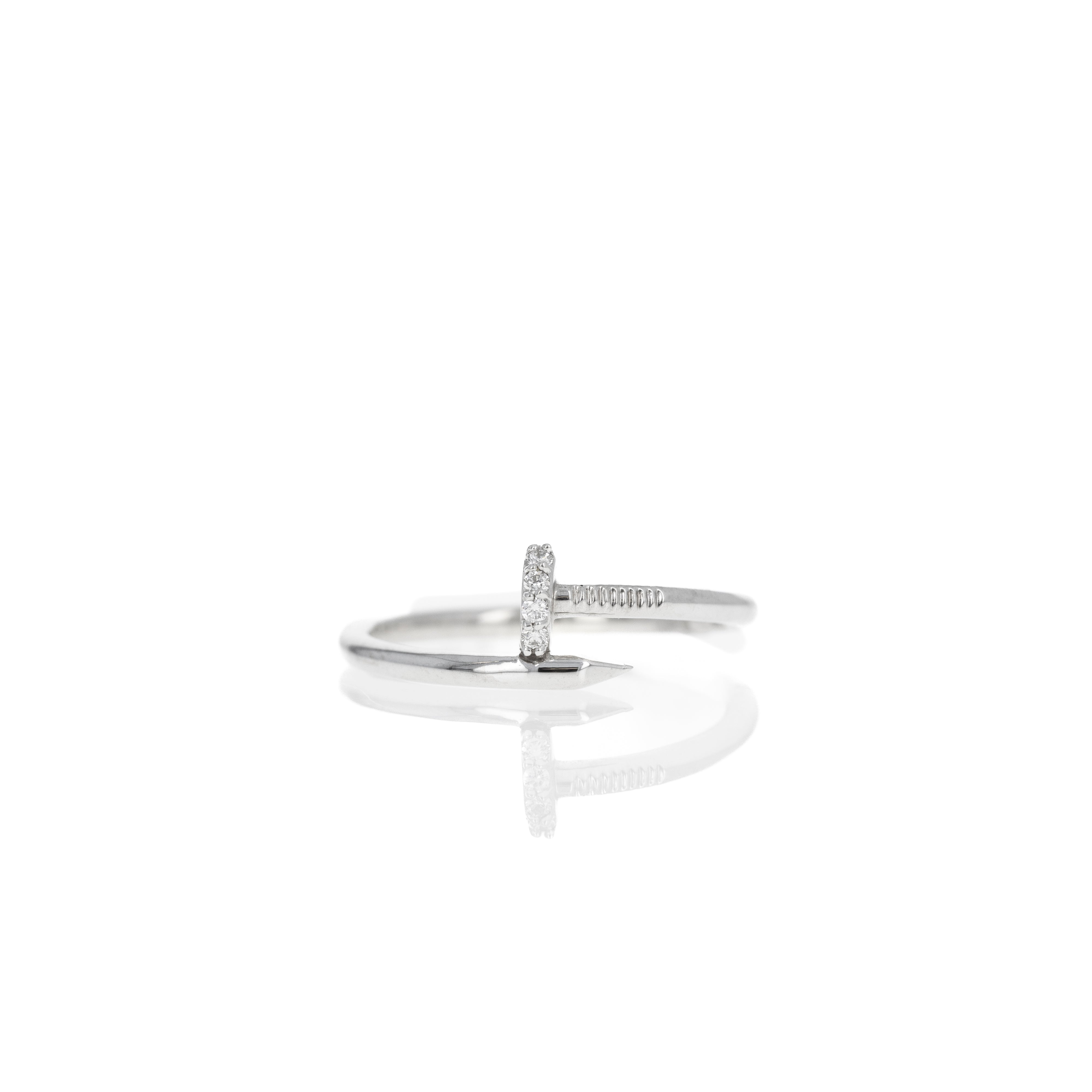 14K Gold Diamond Nail Ring - Queen May