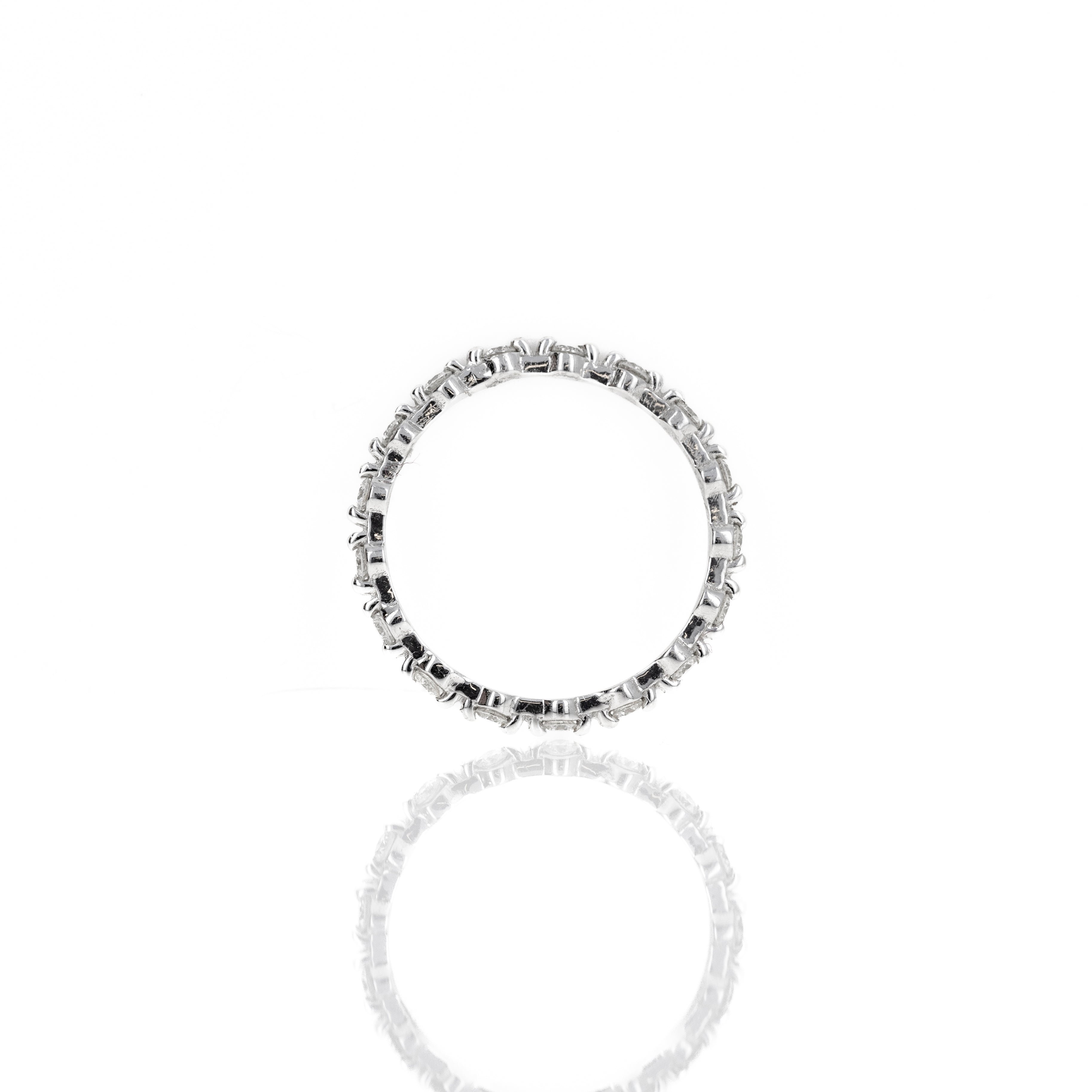 14K Gold 0.35 Carat Round Diamond Stackable Eternity Bands - Queen May