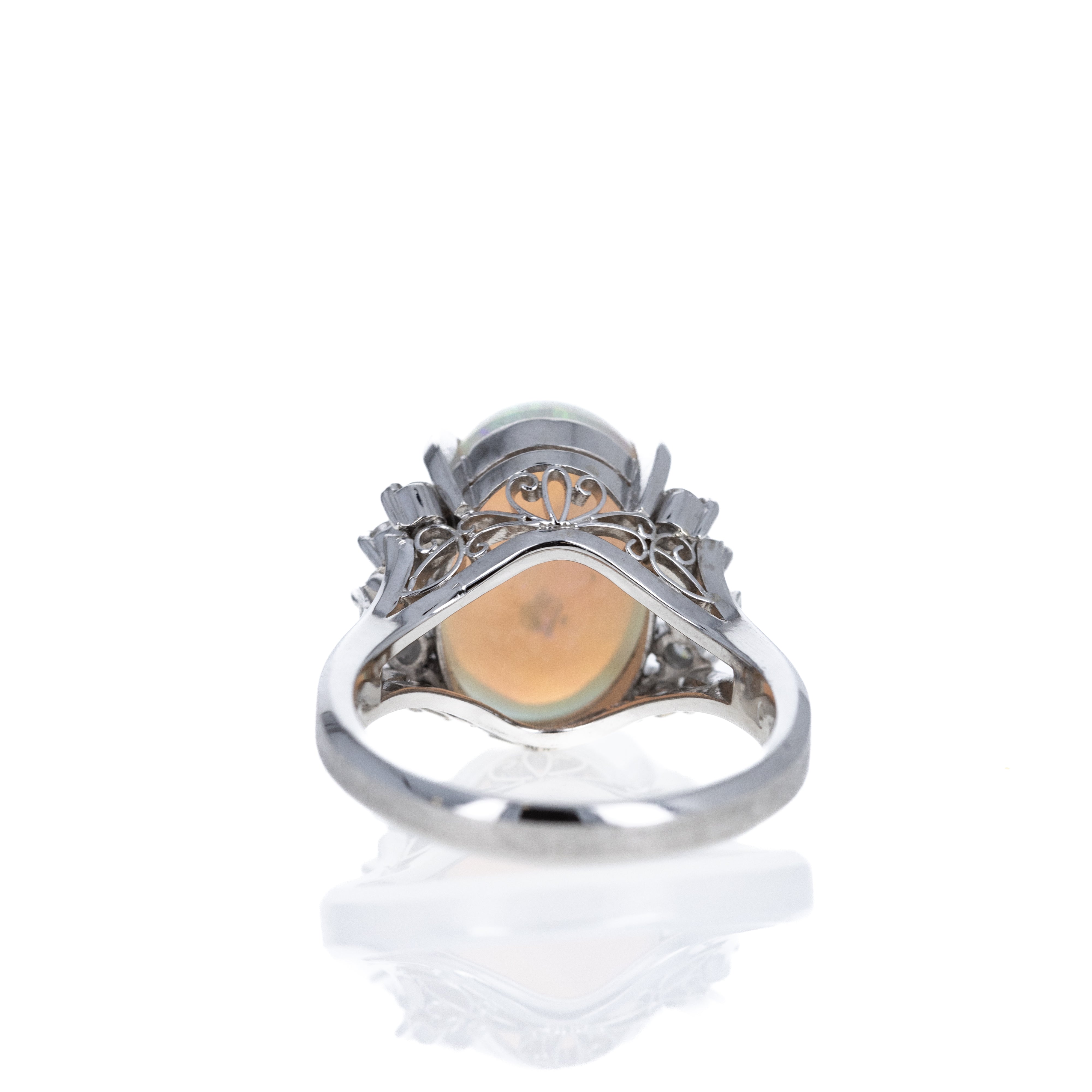 Platinum 5.03 Carat Opal Diamond Ring - Queen May