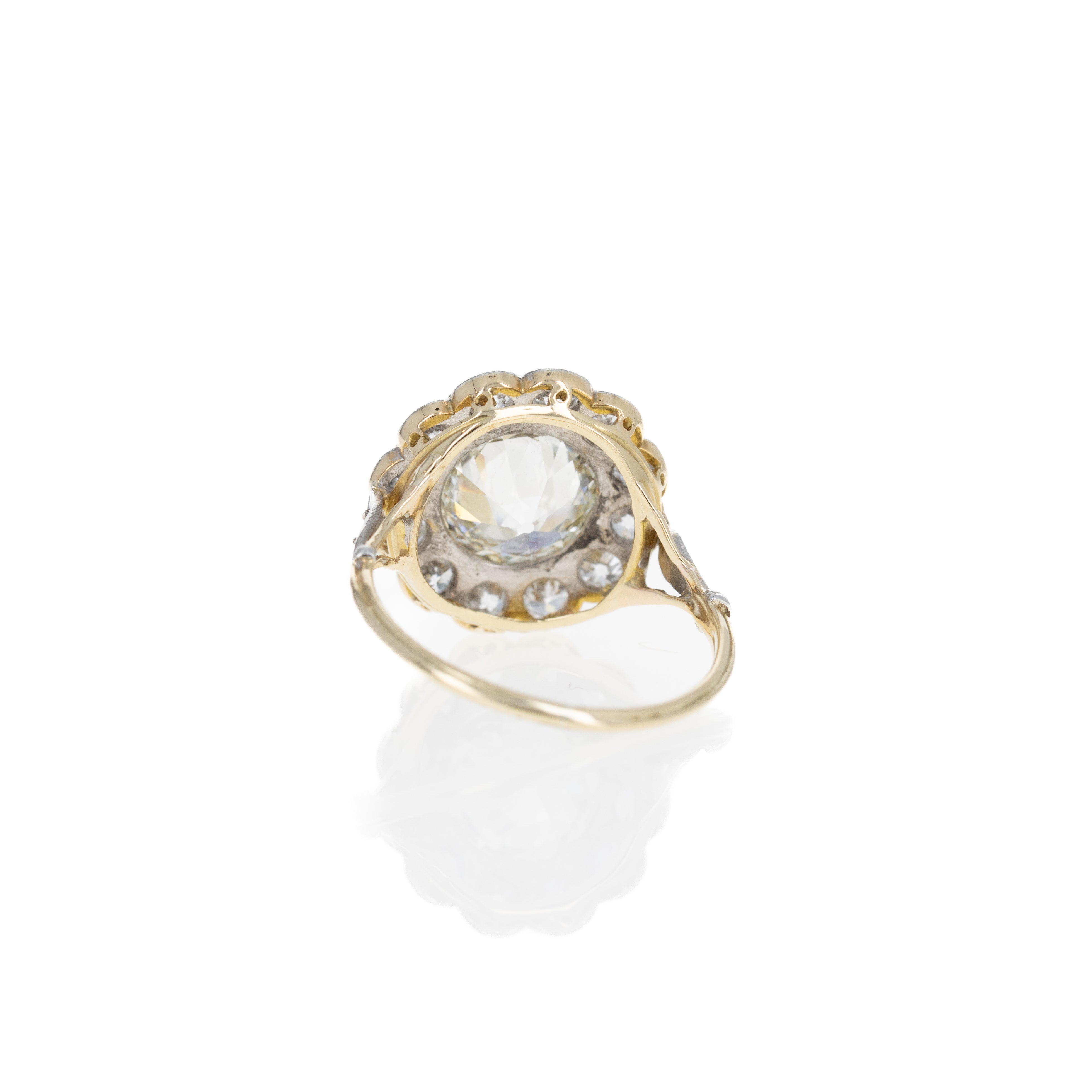Edwardian 2.13 Carat Old European Diamond Cluster Ring - Queen May