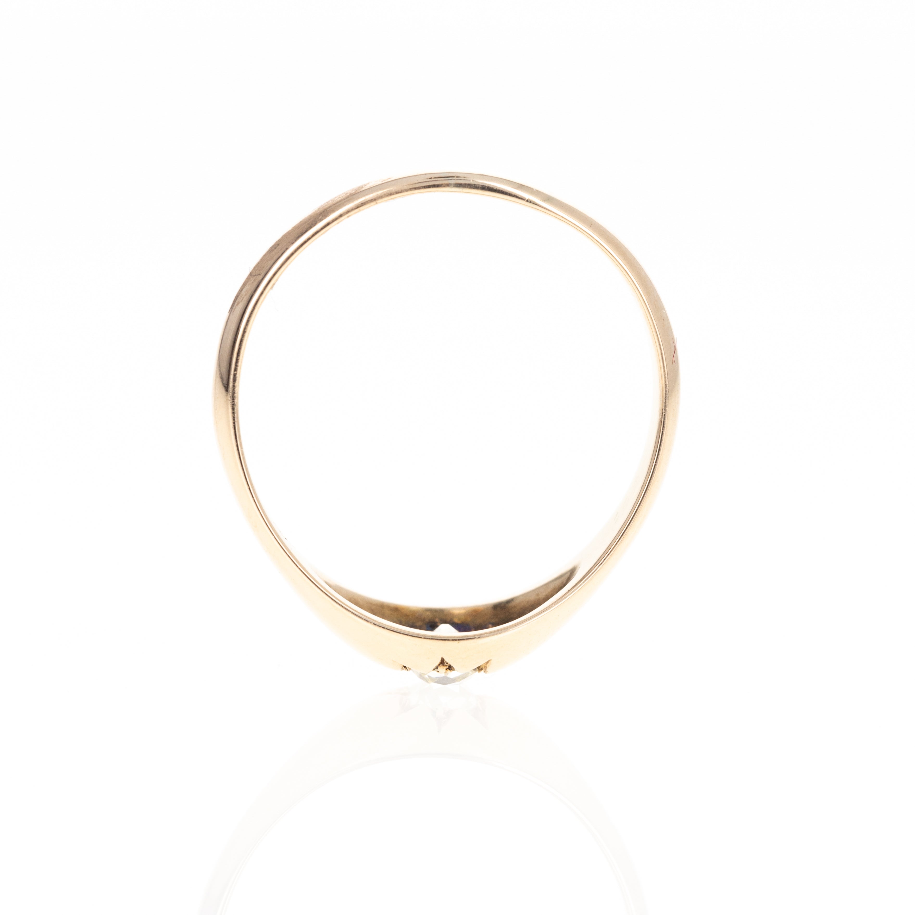 Victorian 14K Rose Gold Old Mine Diamond Ring - Queen May