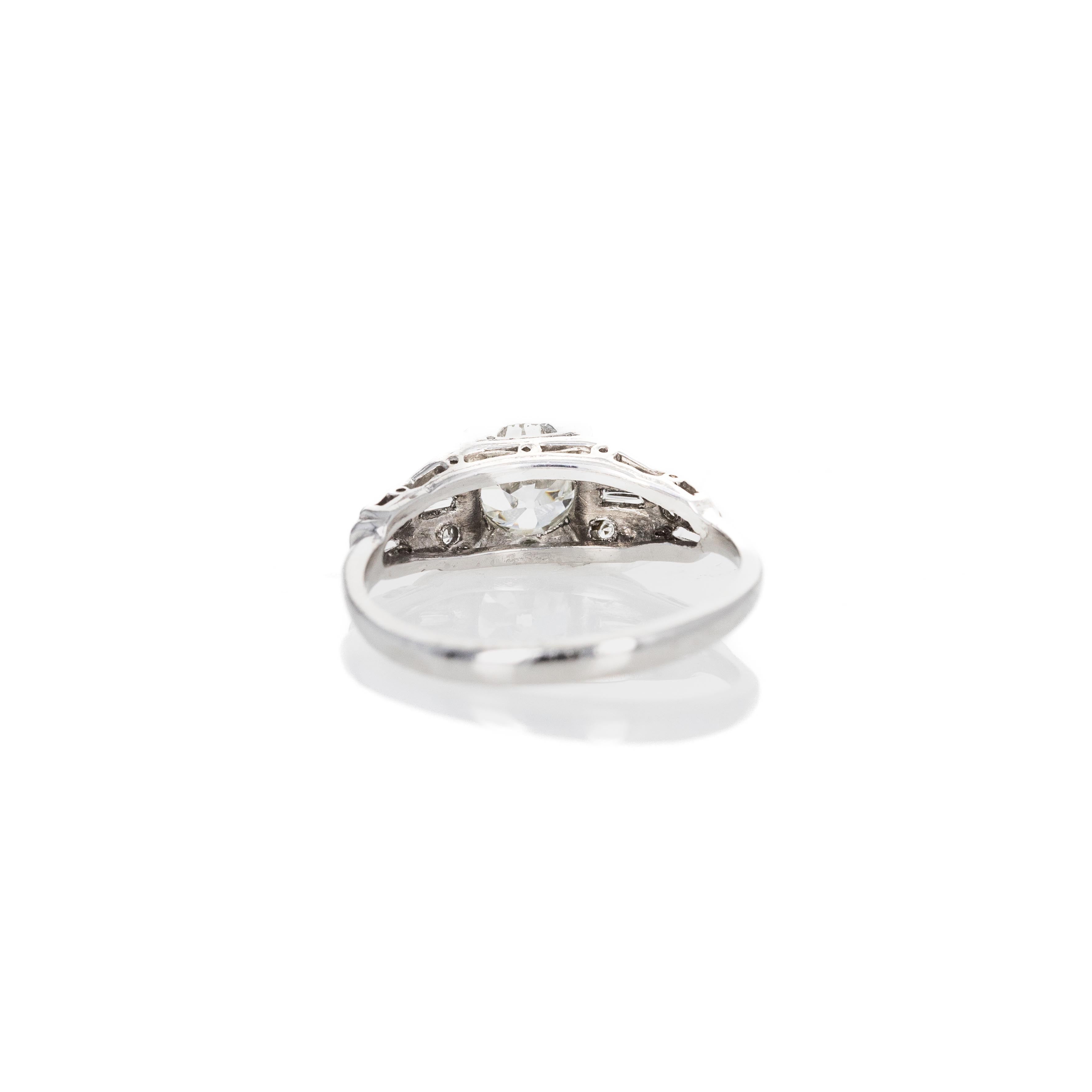 Art Deco 0.70 Carat Old European Diamond Engagement Ring - Queen May