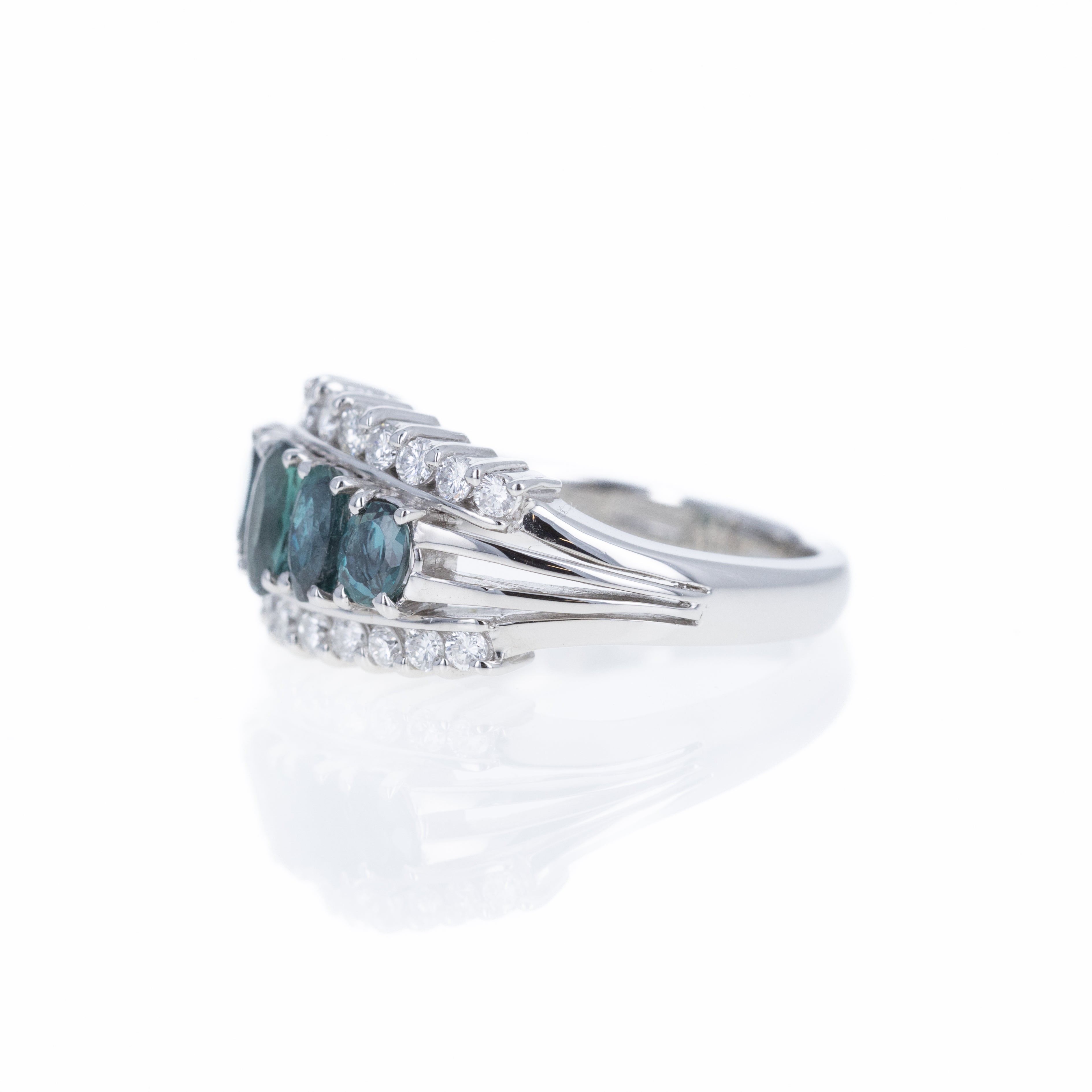 Platinum 1.20 Carat Alexandrite Diamond Ring - Queen May