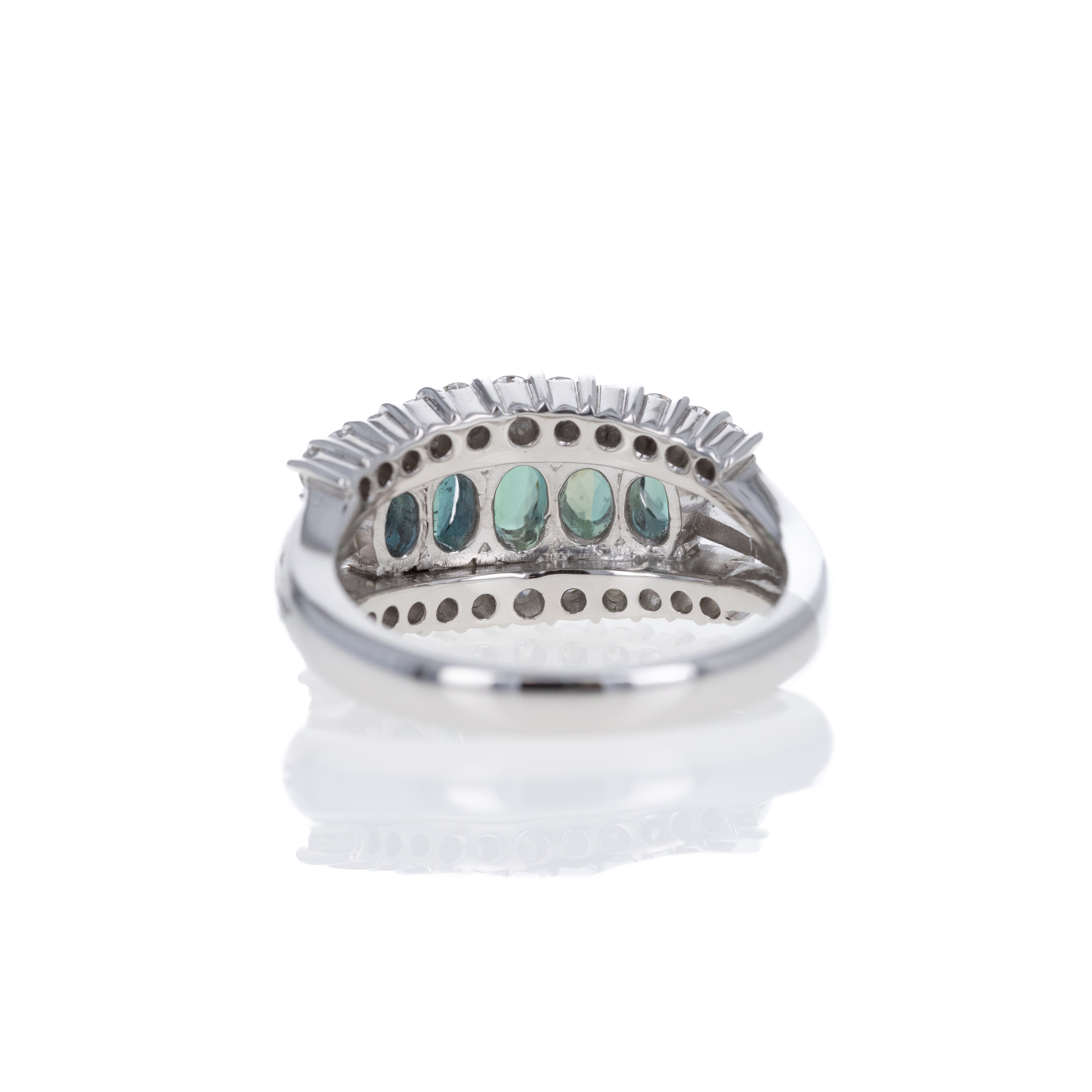 Platinum 1.20 Carat Alexandrite Diamond Ring - Queen May