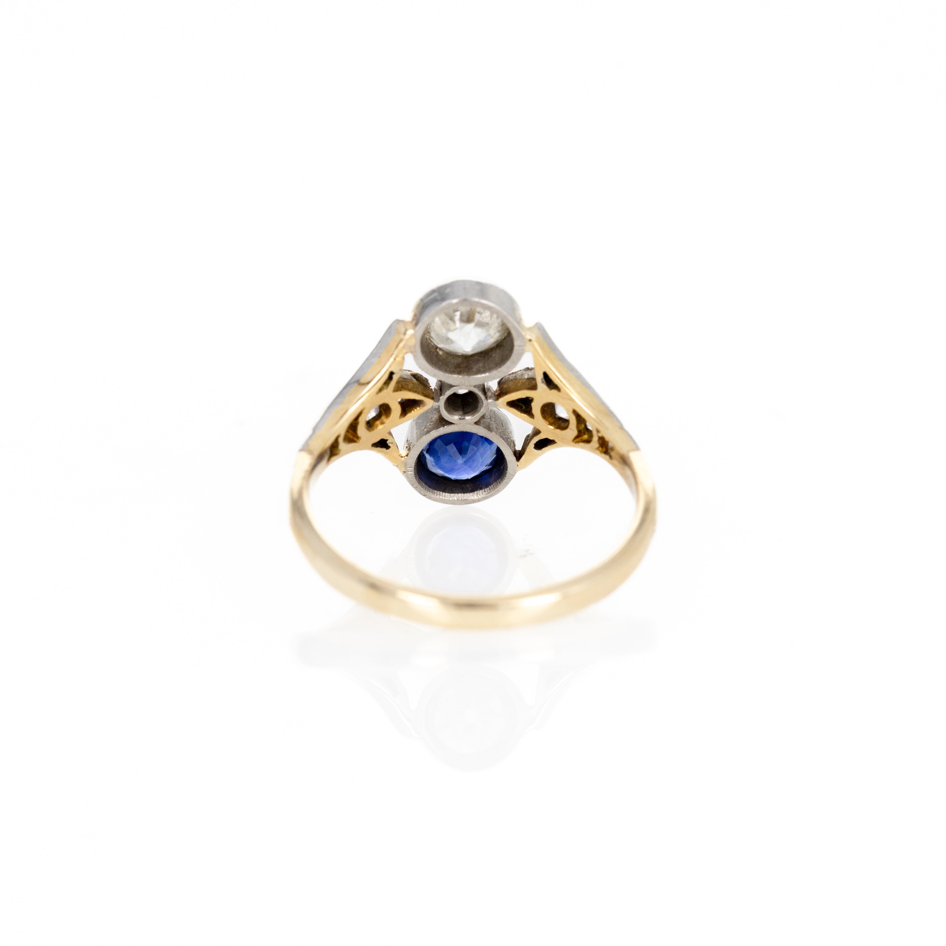 Antique Edwardian Sapphire & Diamond Toi Et Moi Ring - Queen May