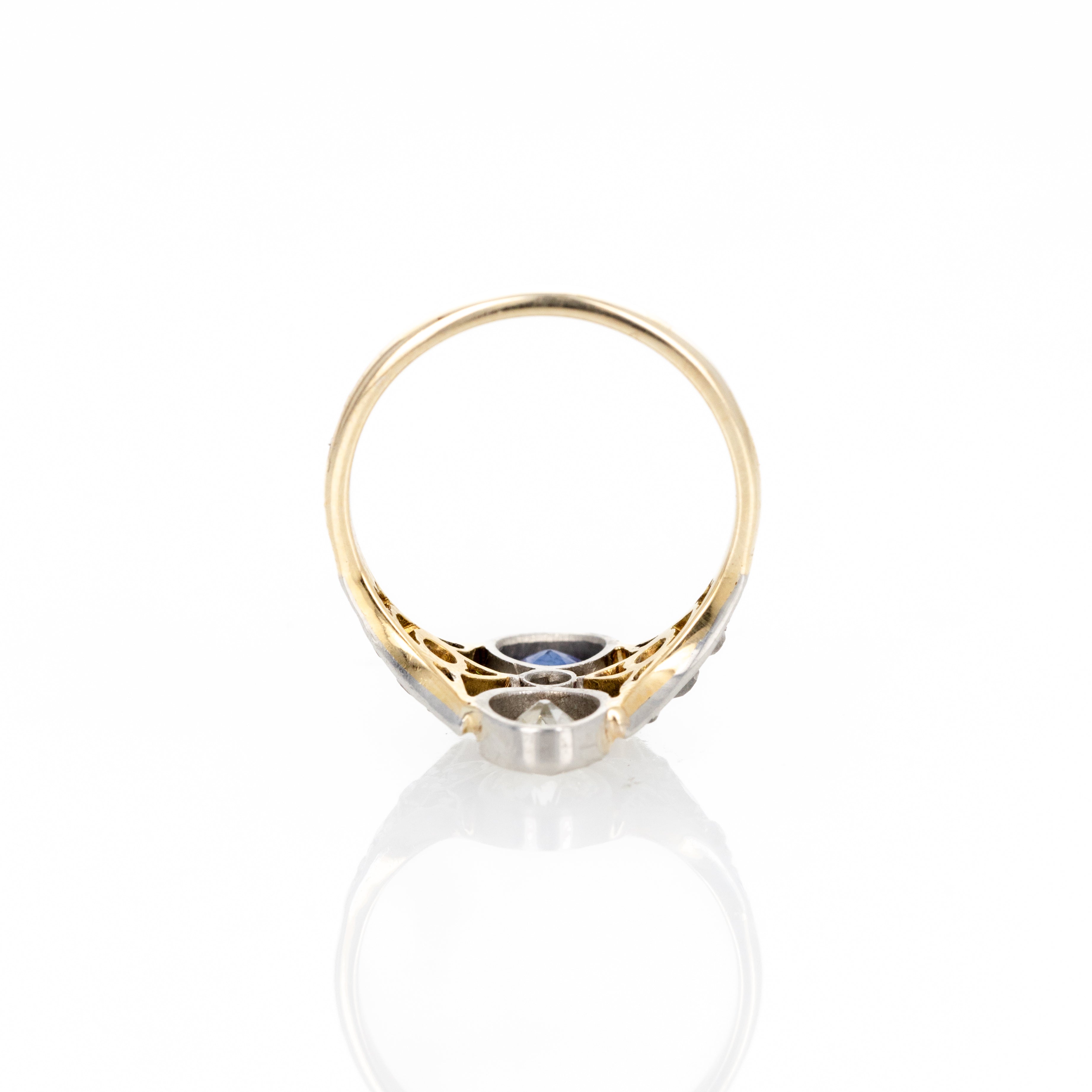Antique Edwardian Sapphire & Diamond Toi Et Moi Ring - Queen May