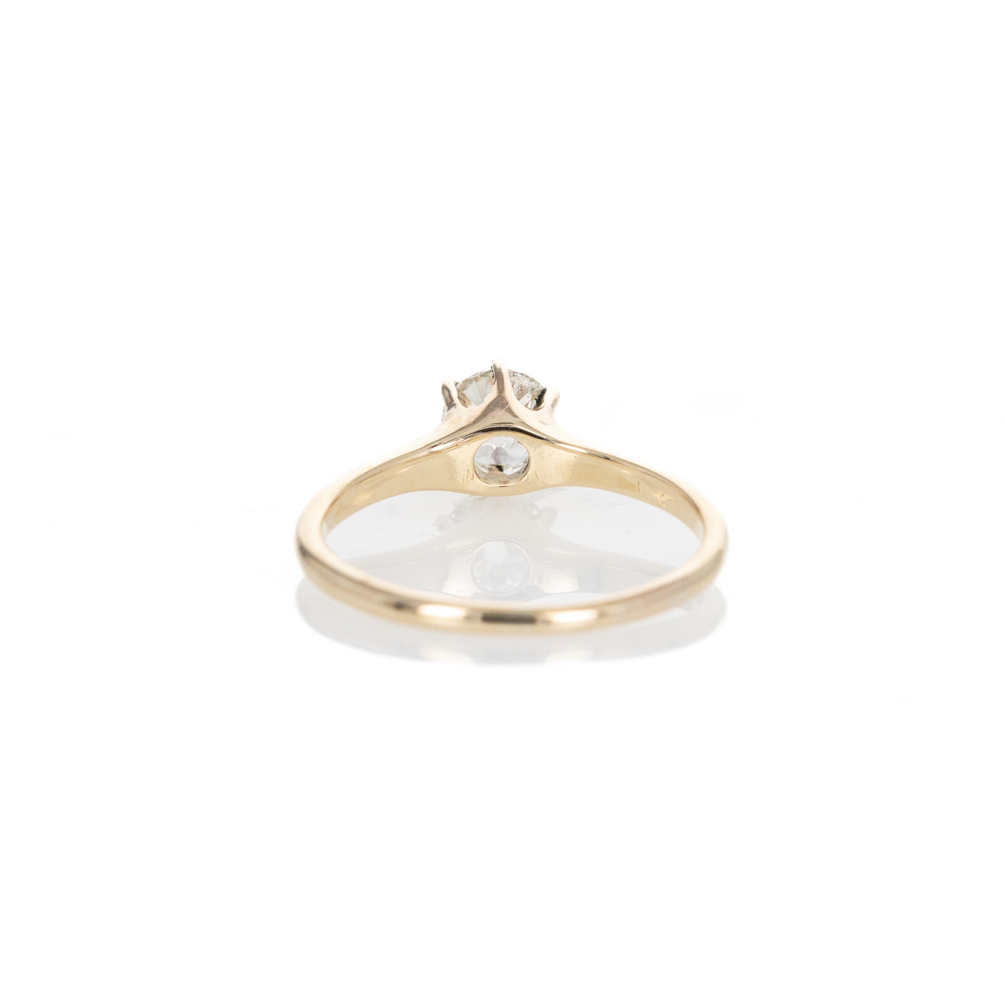 Victorian 0.60 Carat Old European Diamond Solitaire Engagement Ring - Queen May