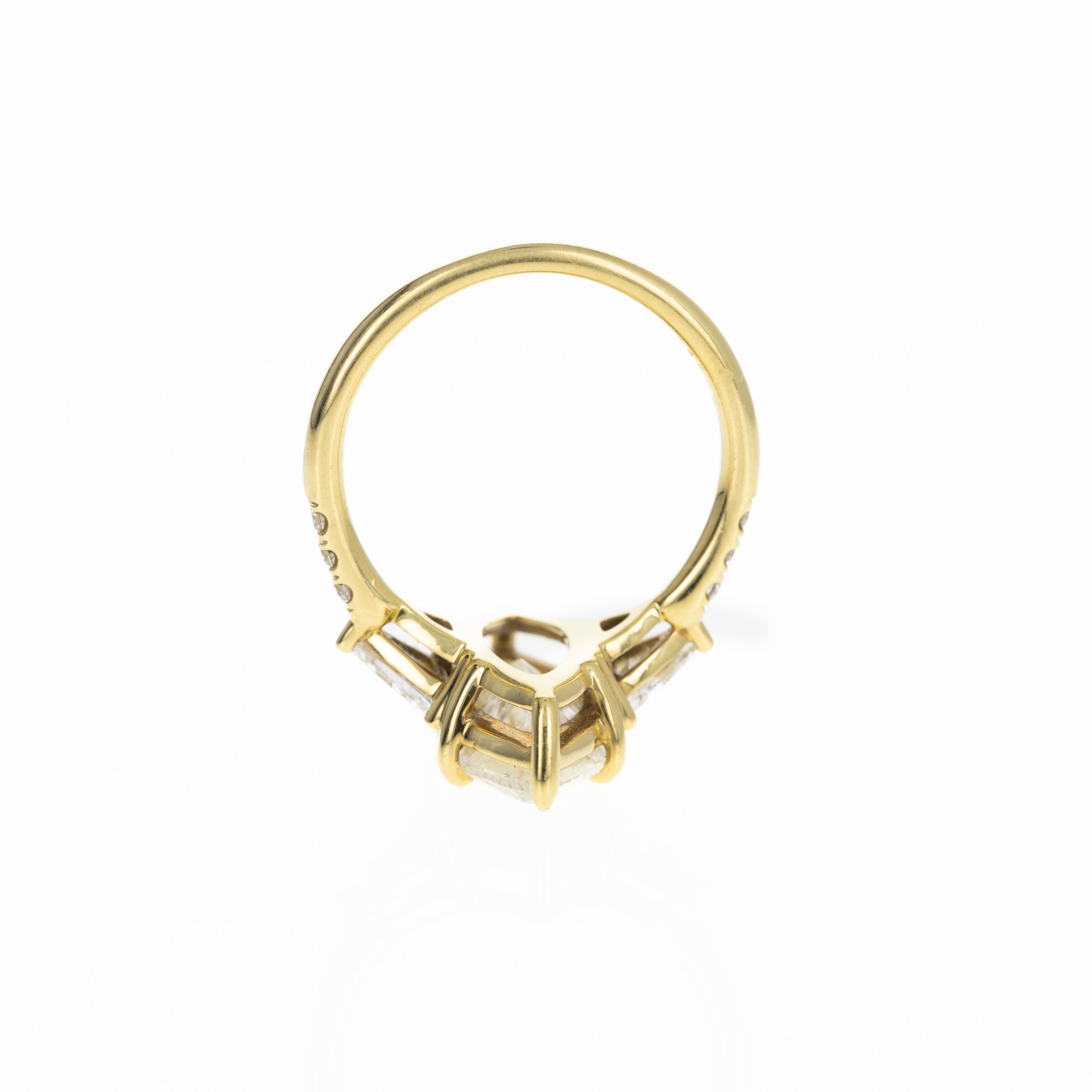 18K Yellow Gold 4.05 Carat Marquise Diamond Engagement Ring GIA Certified - Queen May