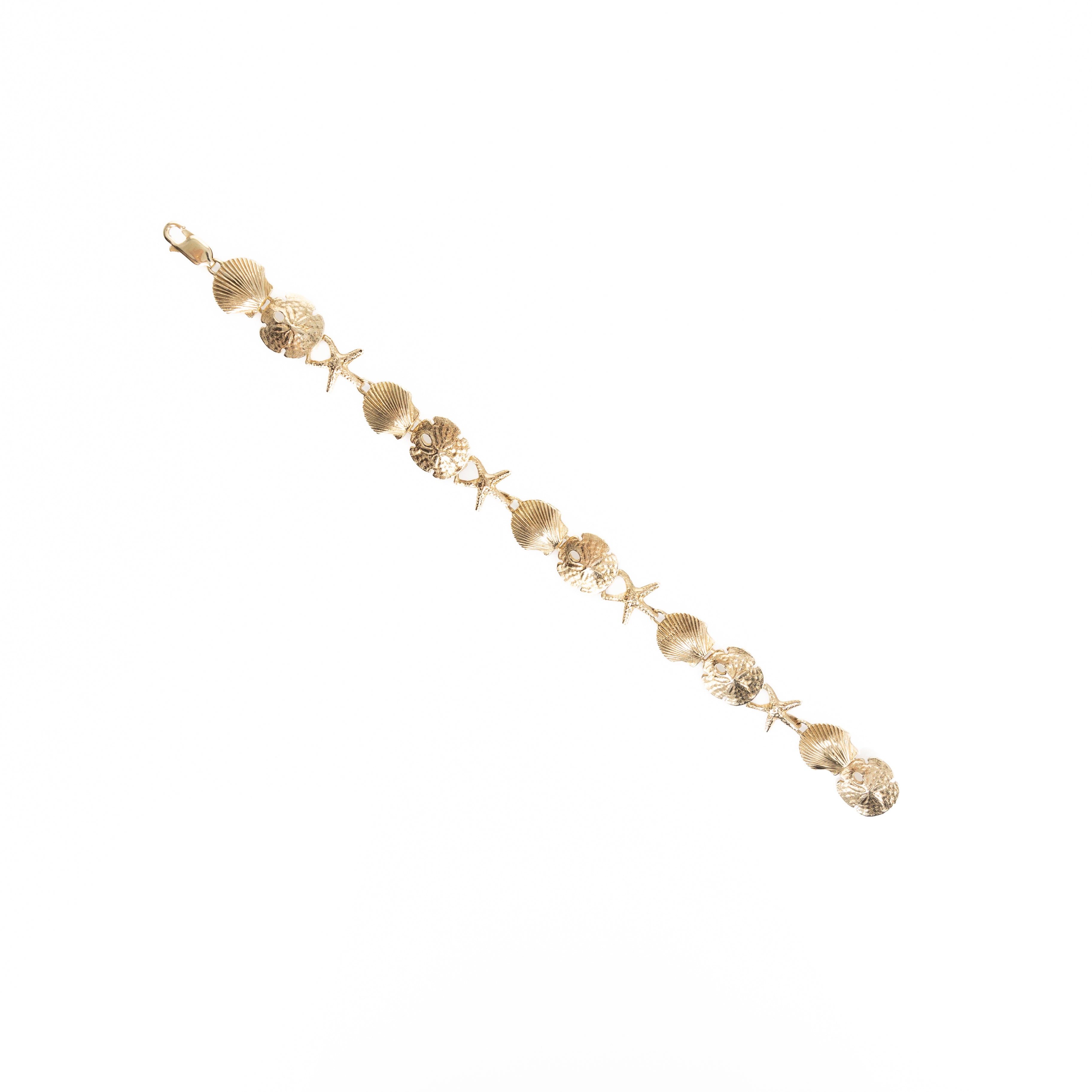 14K Yellow Gold Seashell Bracelet - Queen May