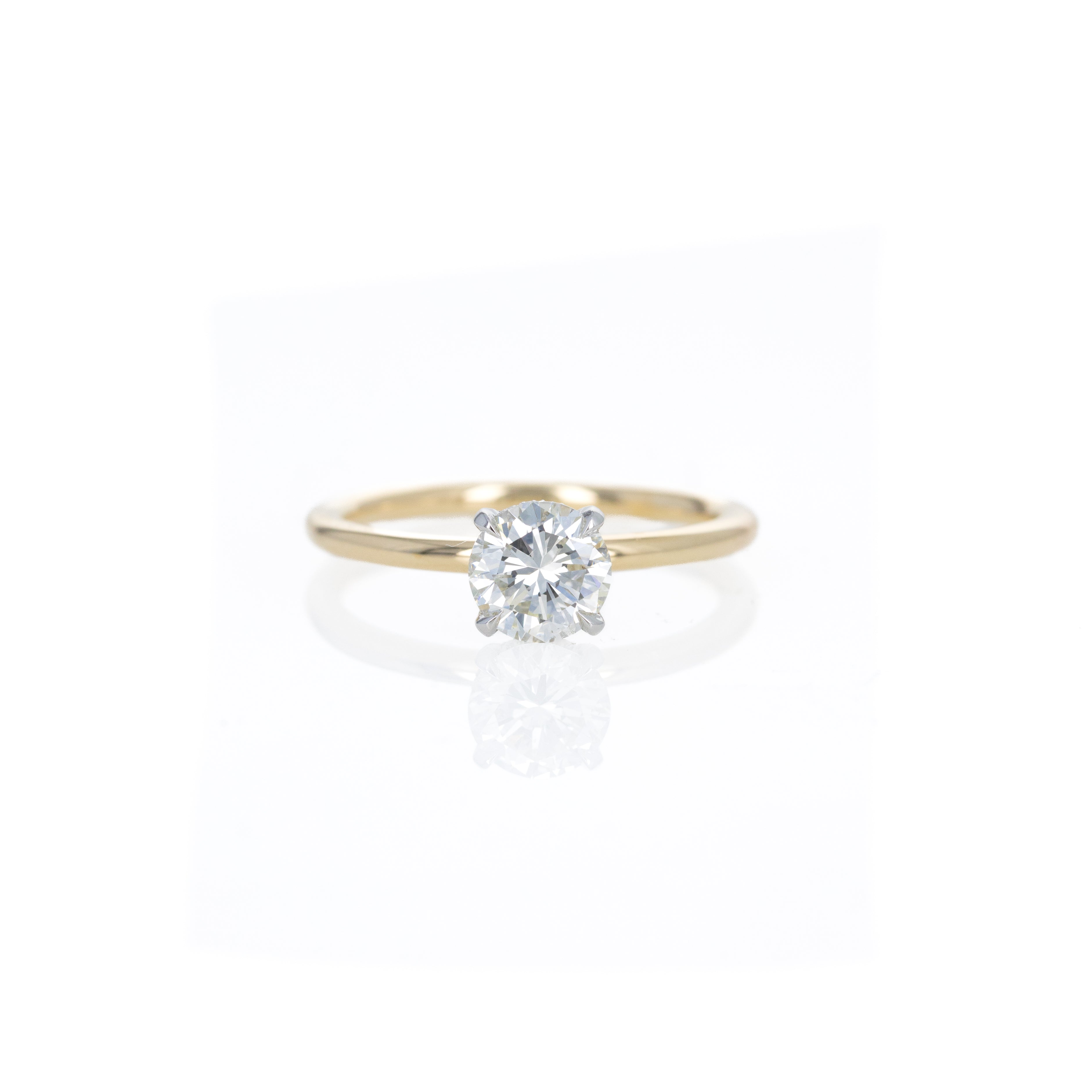 1.02 Carat Round Brilliant Diamond Hidden Halo Engagement Ring - Queen May