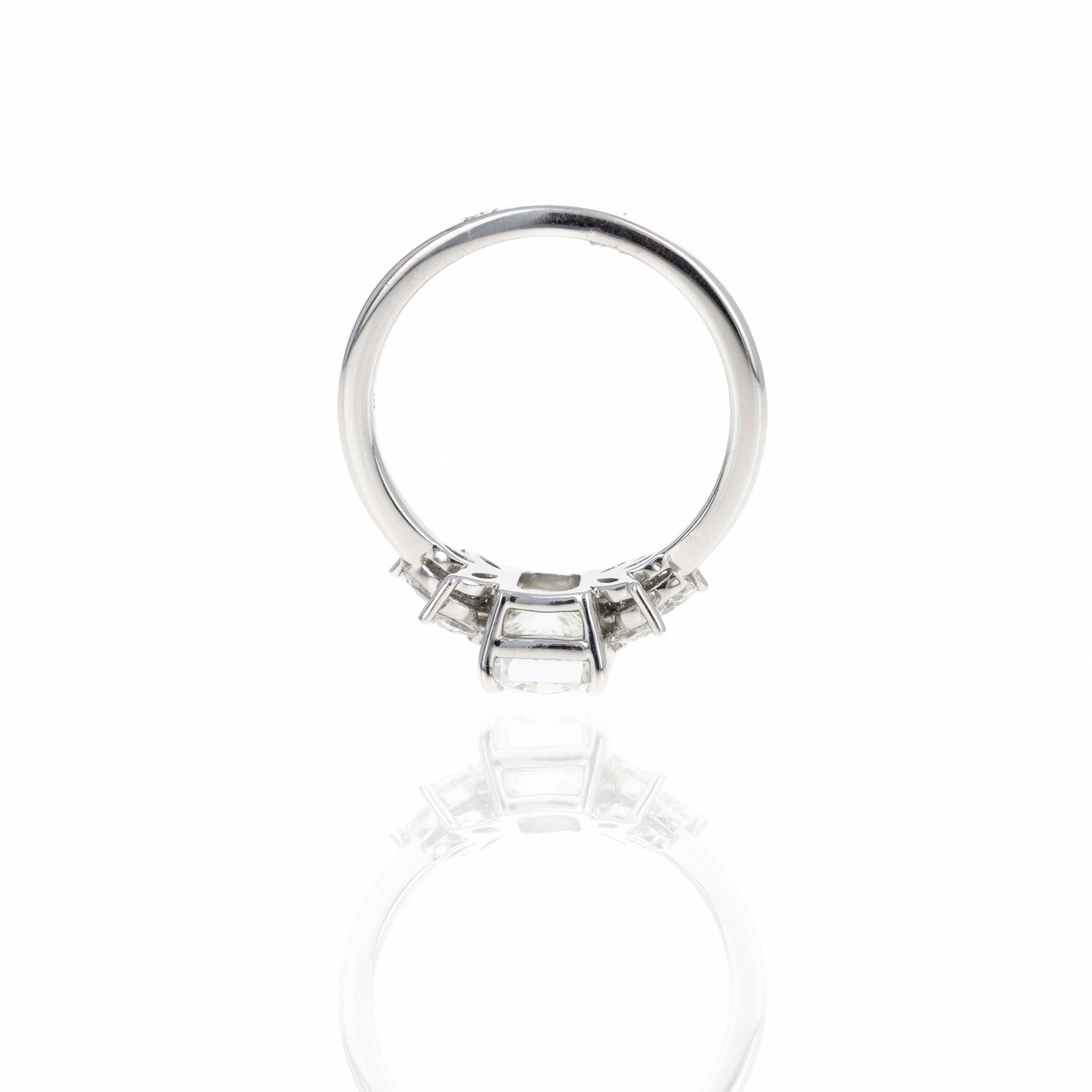 1.50 Carat Radiant Diamond Floral Marquise Engagement Ring in Platinum - Queen May