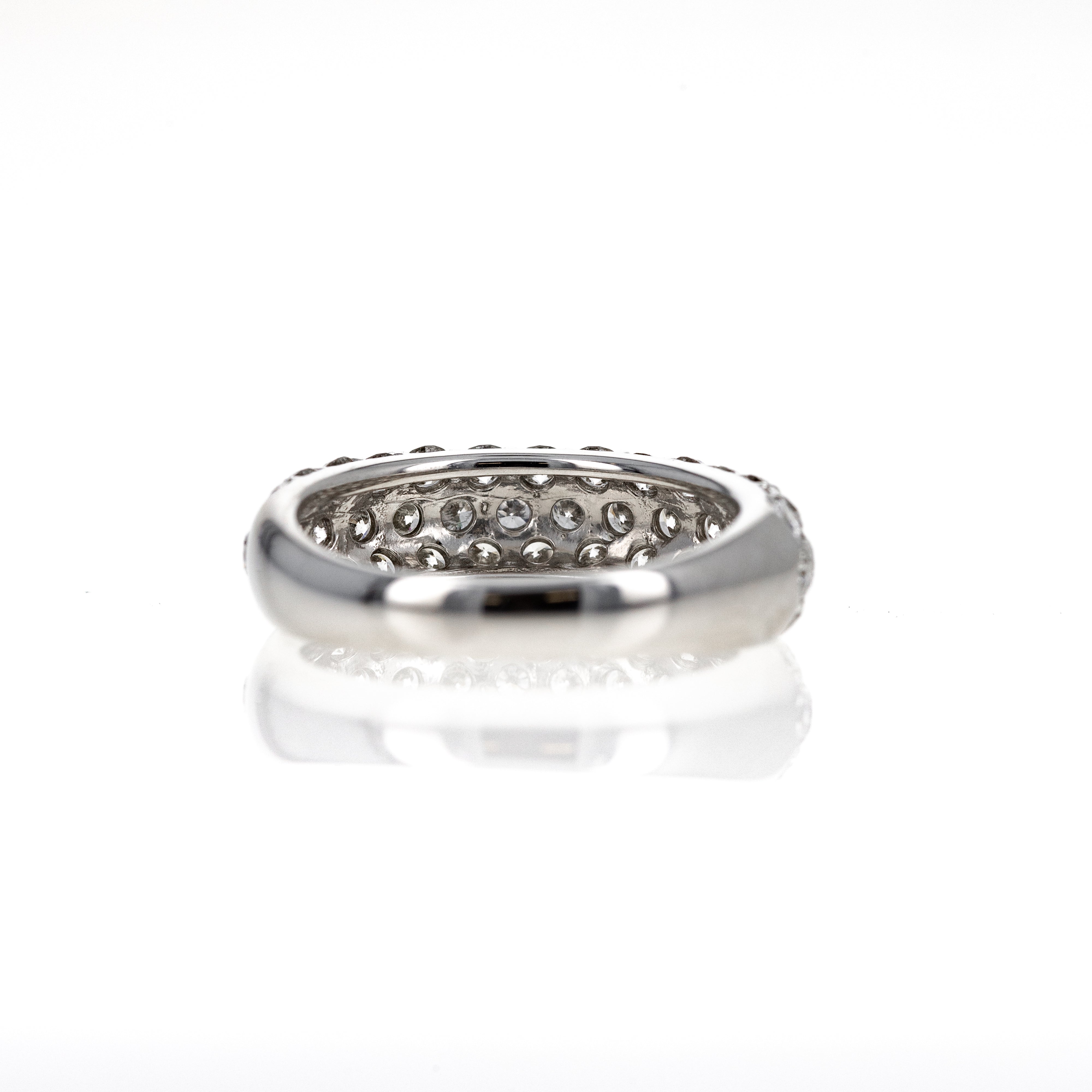 Platinum 2 Carat Diamond Pave Chunky Band - Queen May