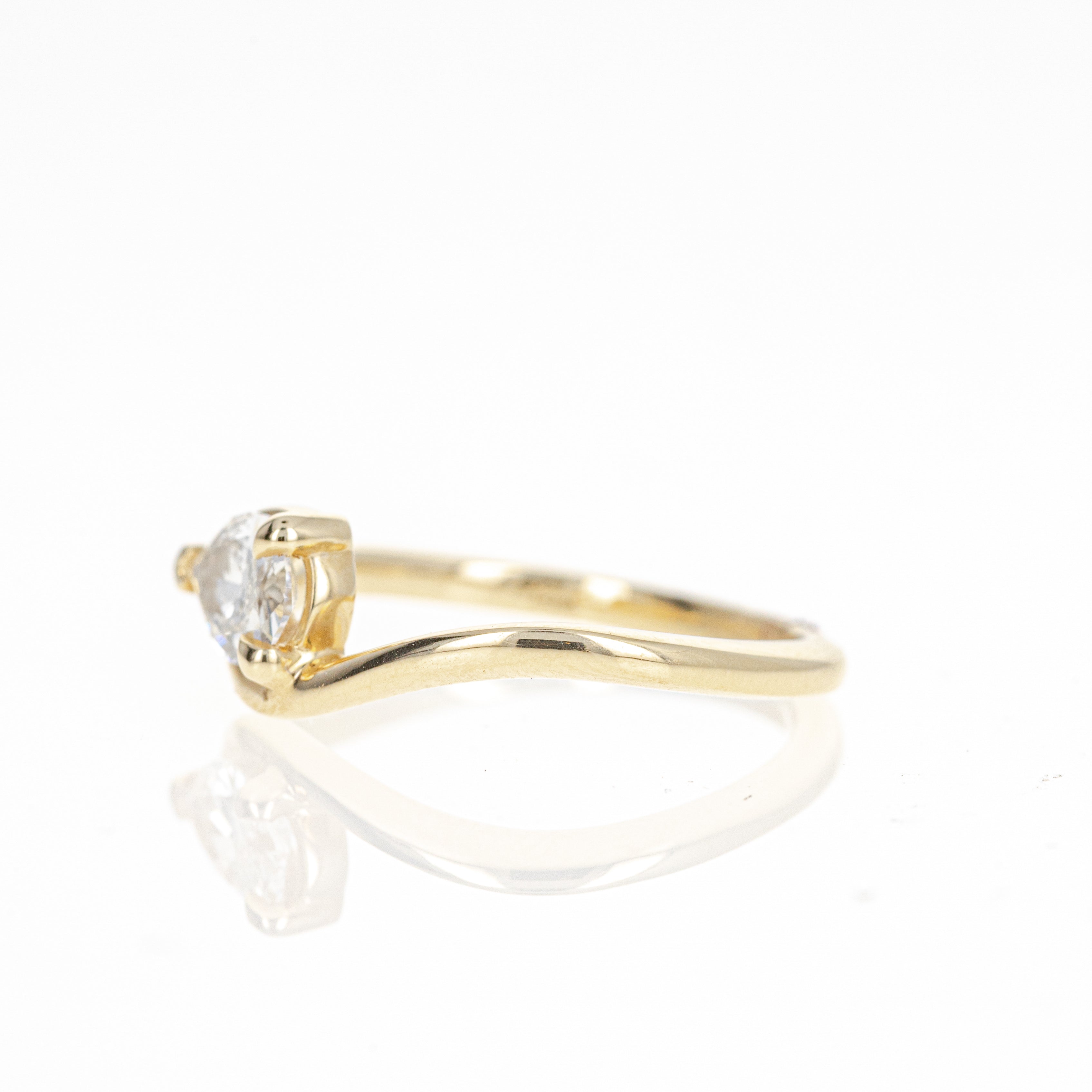 0.64 Carat East-West Pear Diamond Ring - Queen May