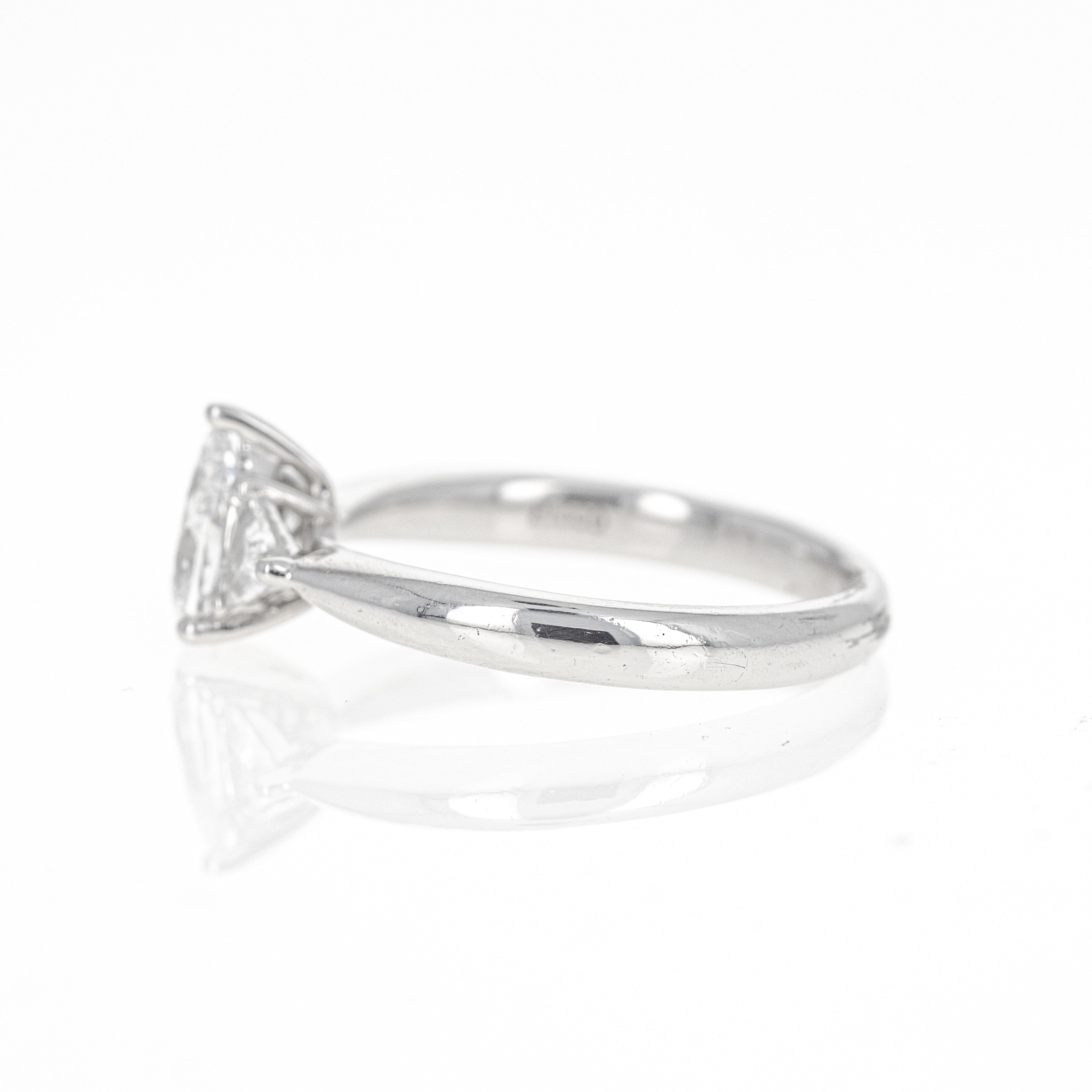 0.71 Carat Pear Diamond Trillion Three Stone Ring - Queen May