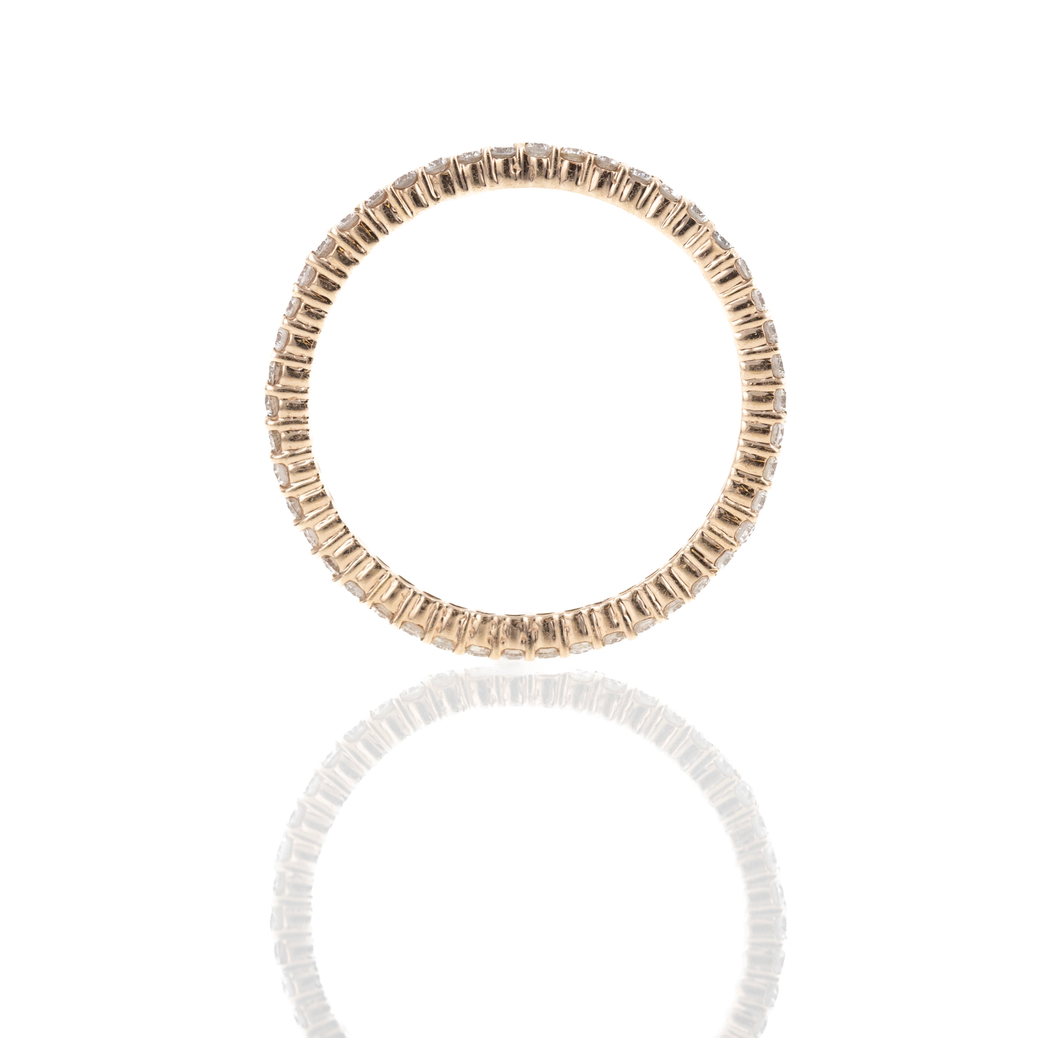 14K Gold 0.38 Carat Round Diamond Eternity Band - Queen May