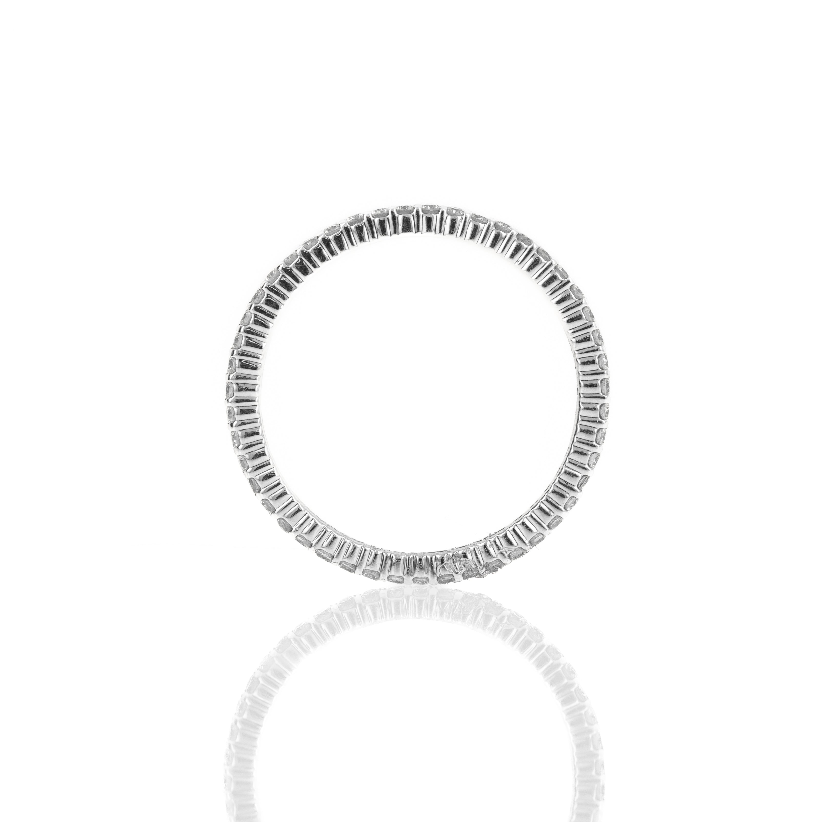 14K Gold 0.38 Carat Round Diamond Eternity Band - Queen May
