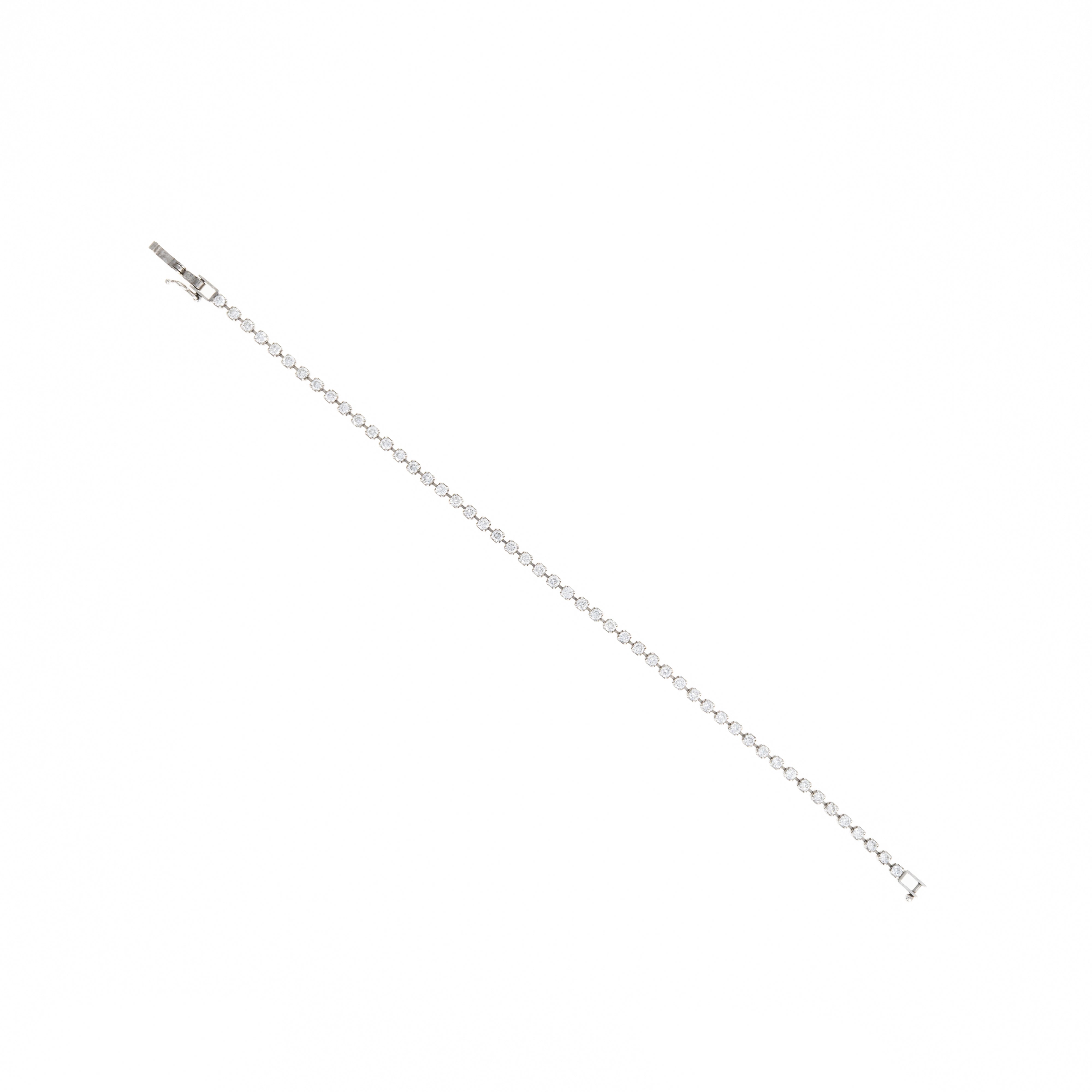 Platinum 2 Carat Diamond Floating Tennis Bracelet - Queen May