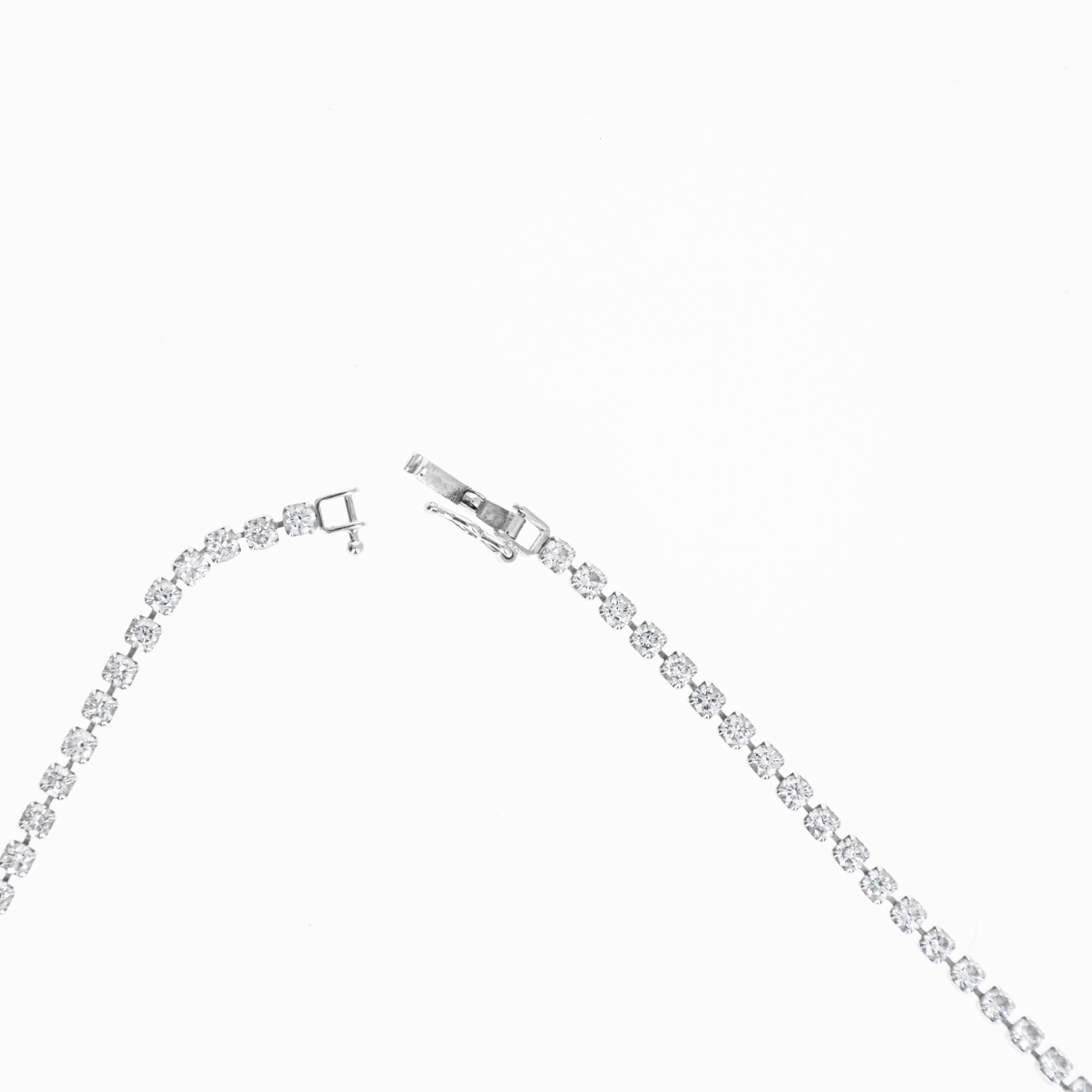 Platinum 2 Carat Diamond Floating Tennis Bracelet - Queen May