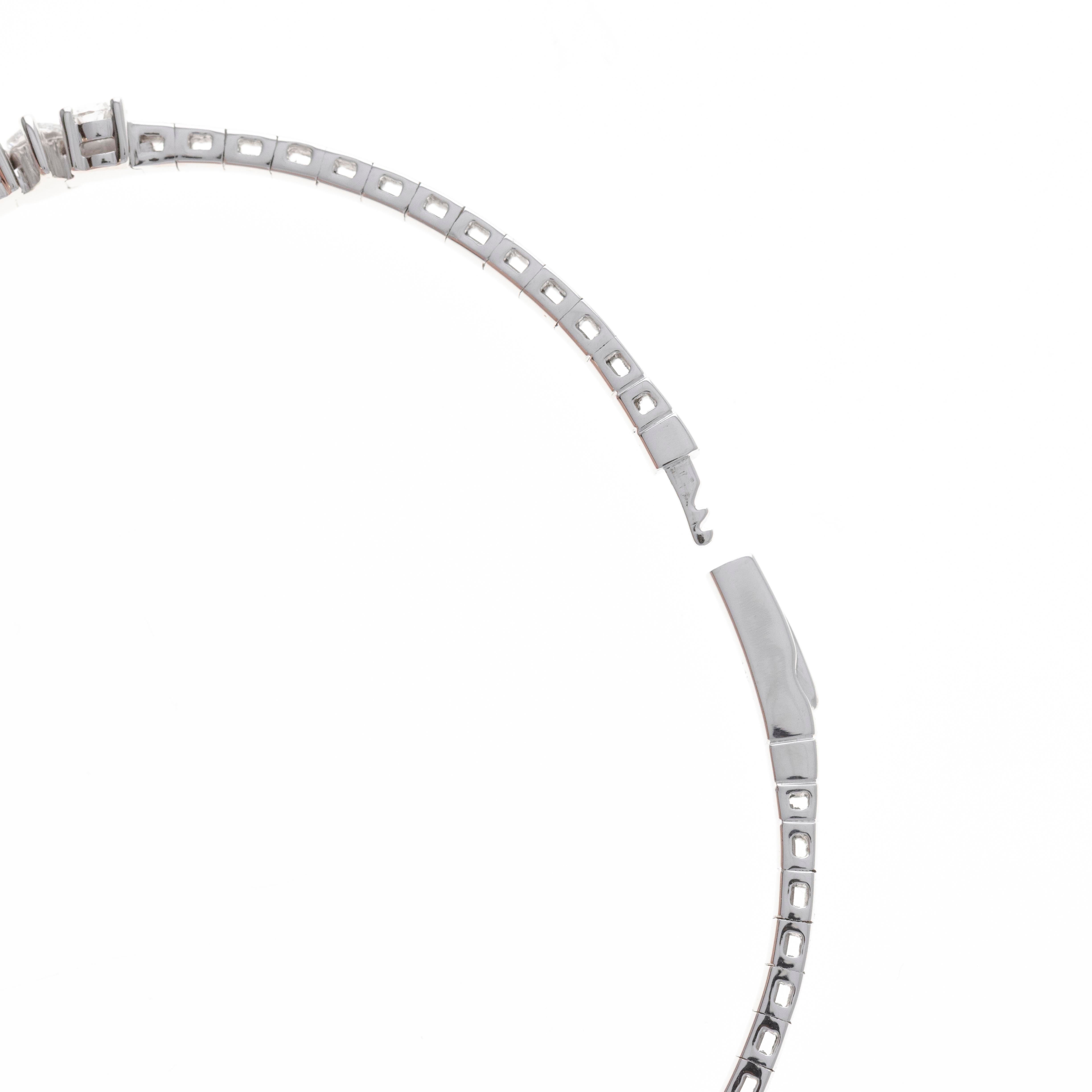 Lab Grown 7.3 Carat Emerald Diamond Flexible Bangle - Queen May