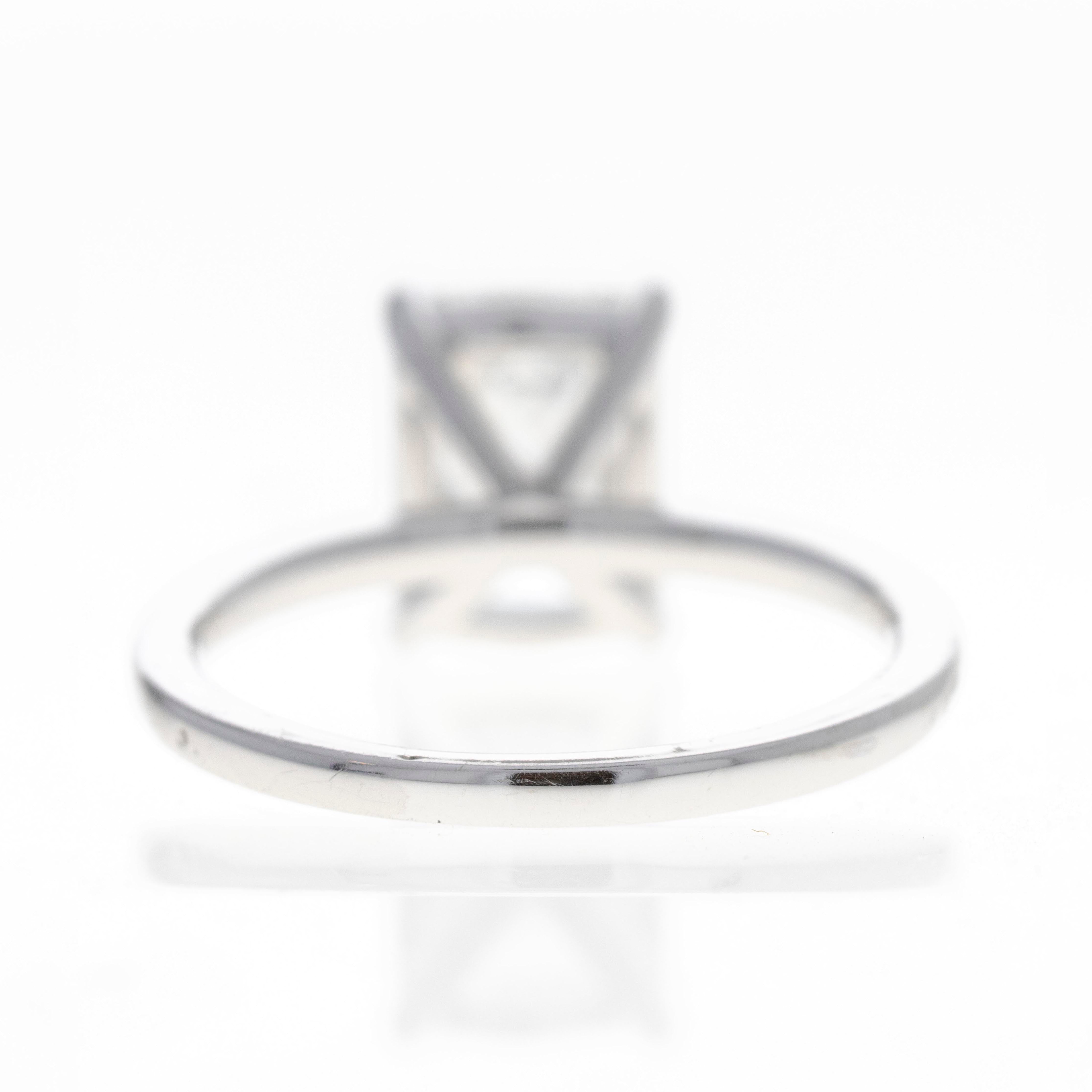 Lab Grown 3 Carat Emerald Diamond Solitaire Engagement Ring - Queen May