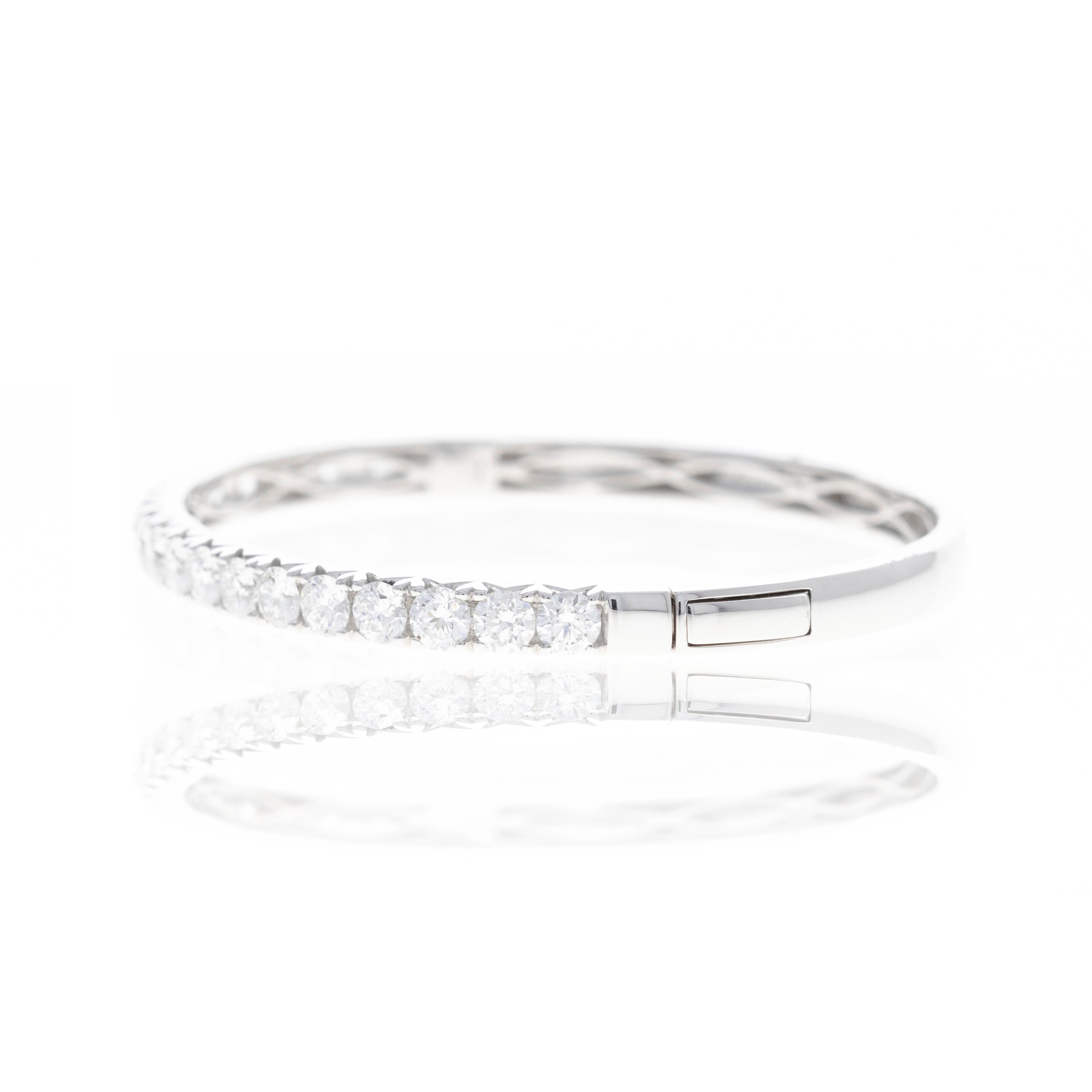 Lab Grown 5.15 Carat Round Diamond Bangle - Queen May