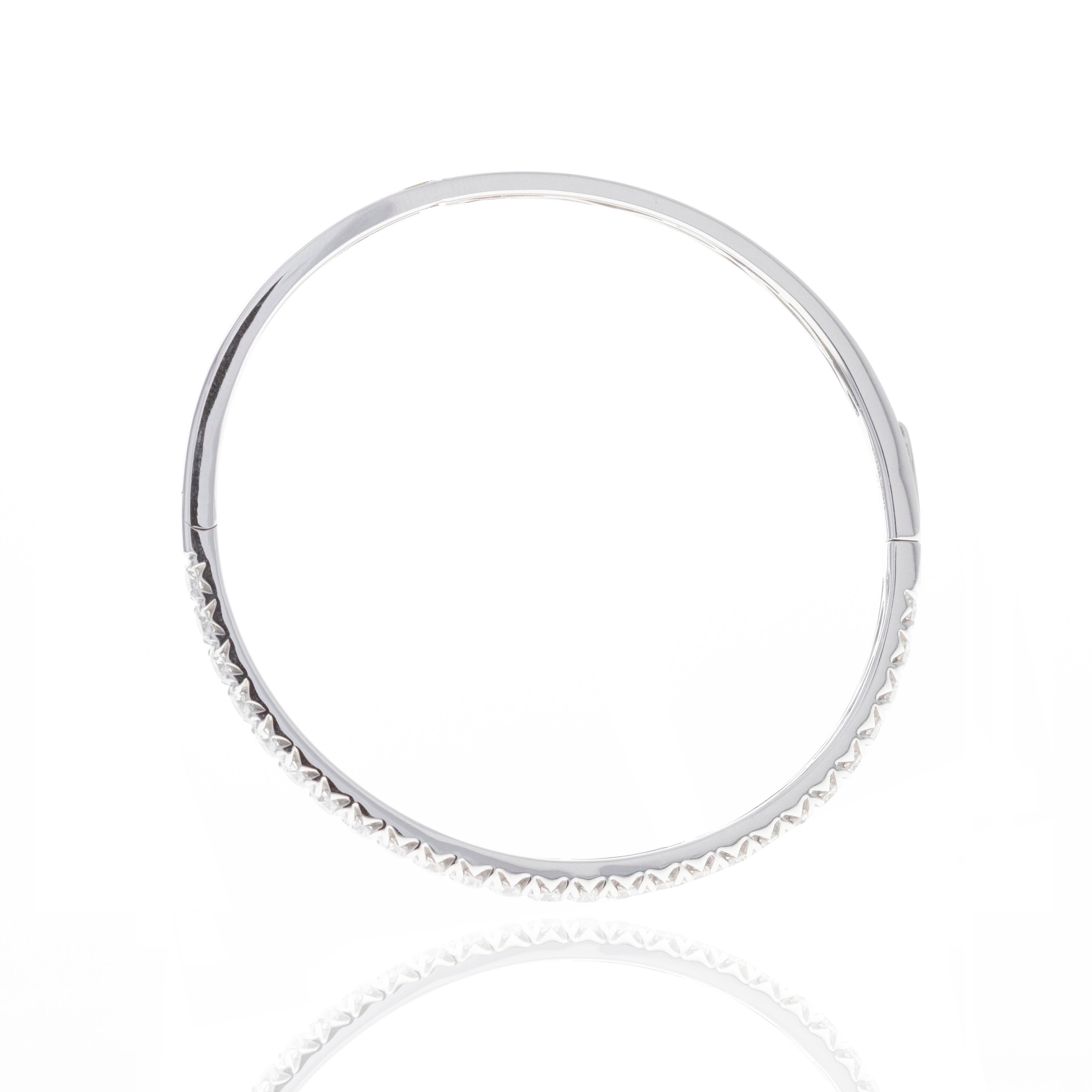 Lab Grown 3.13 Carat Round Diamond Bangle - Queen May