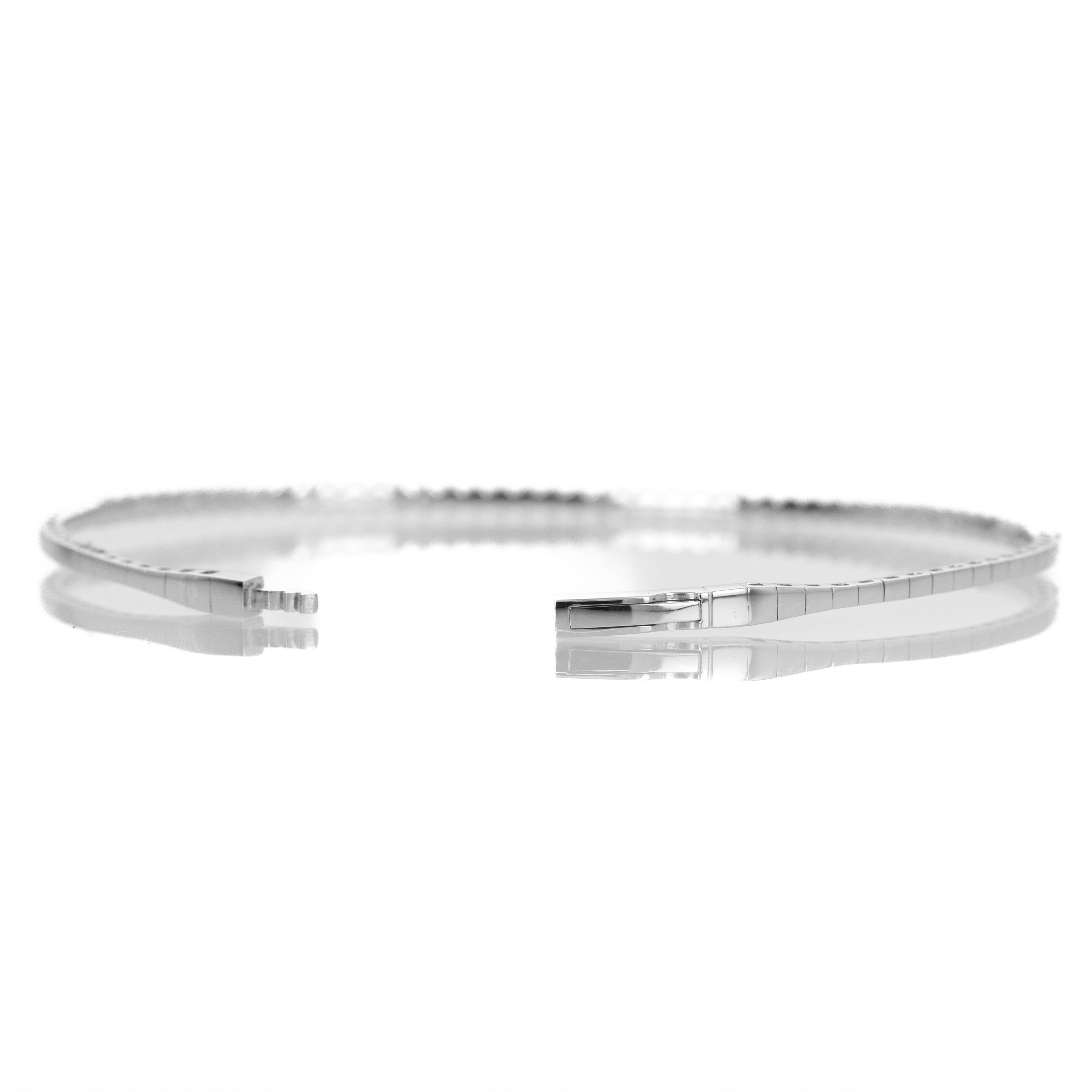 14K Gold 0.50 Carat Round Diamond Flexible Bangle - Queen May