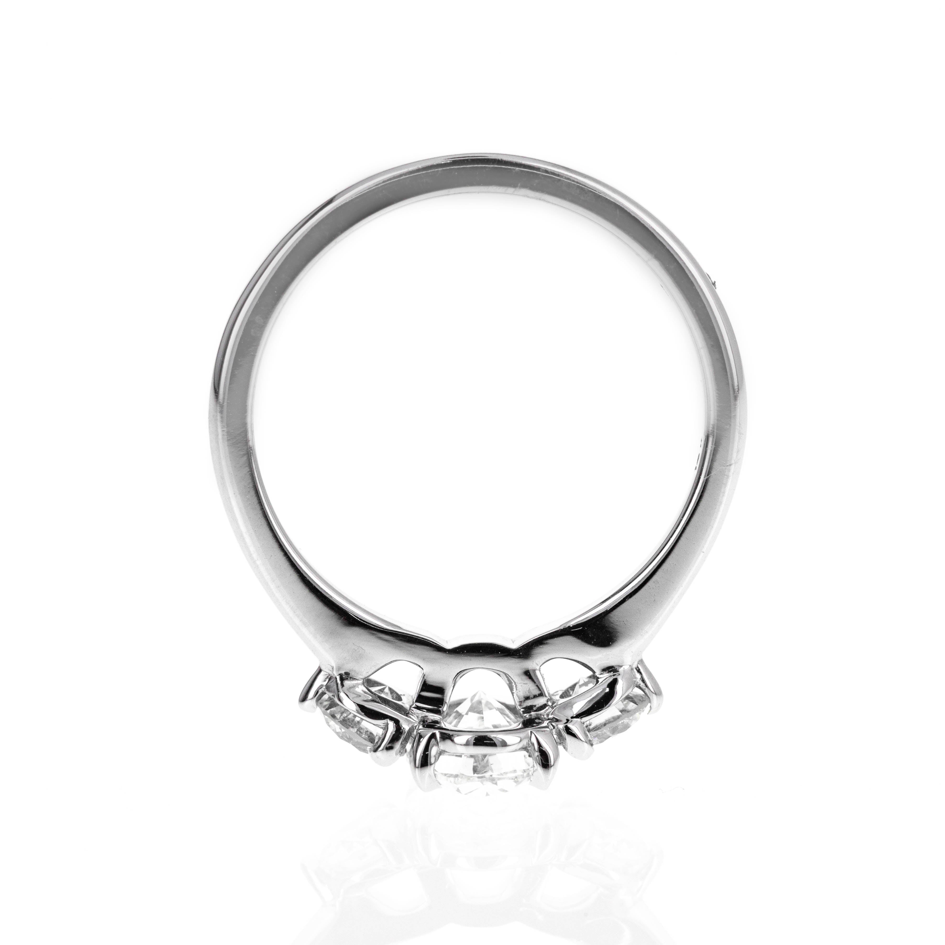 14K White Gold 1.47 Carat Oval Diamond Engagement Ring GIA Certified - Queen May