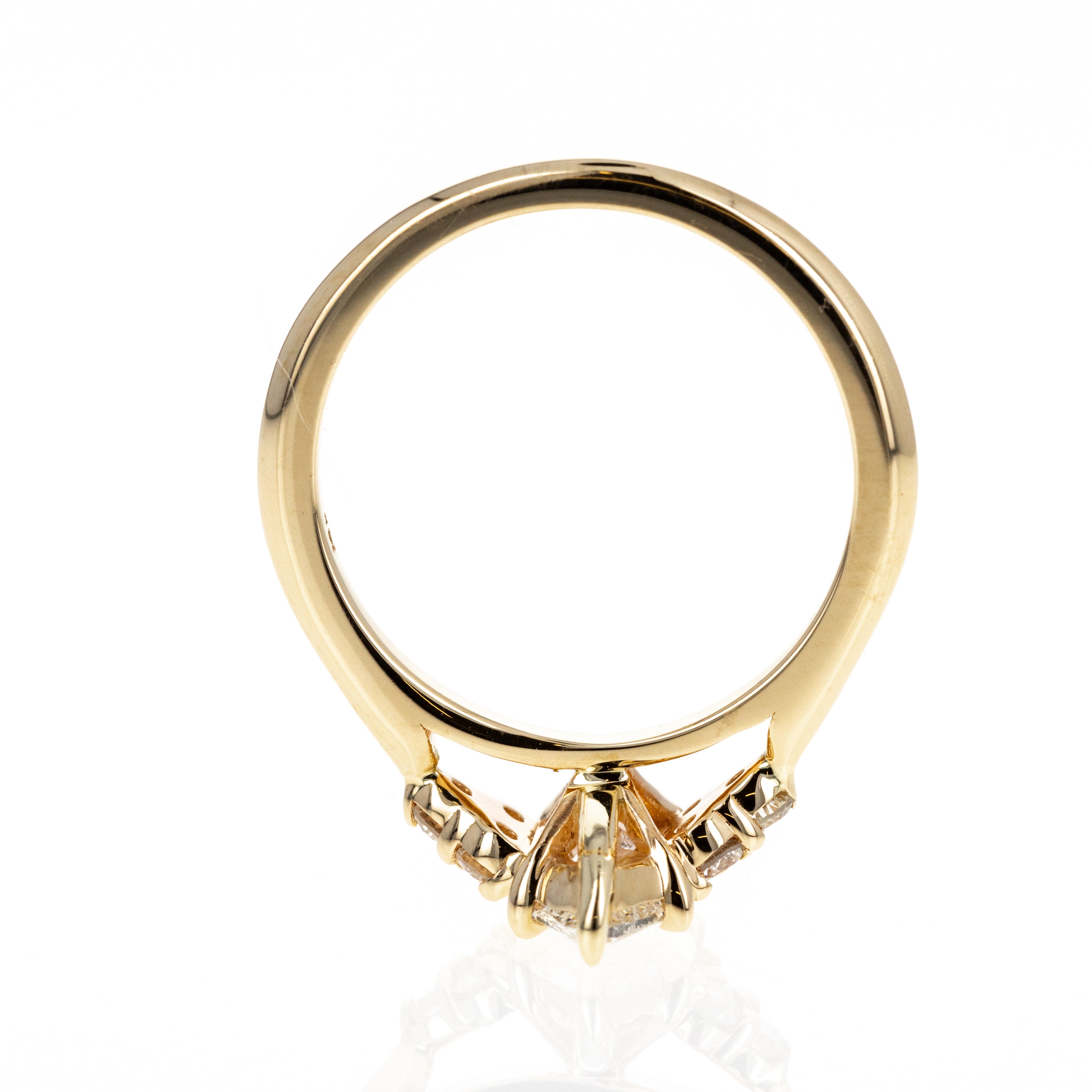 14K Yellow Gold 1.13 Carat Marquise Diamond Engagement Ring - Queen May