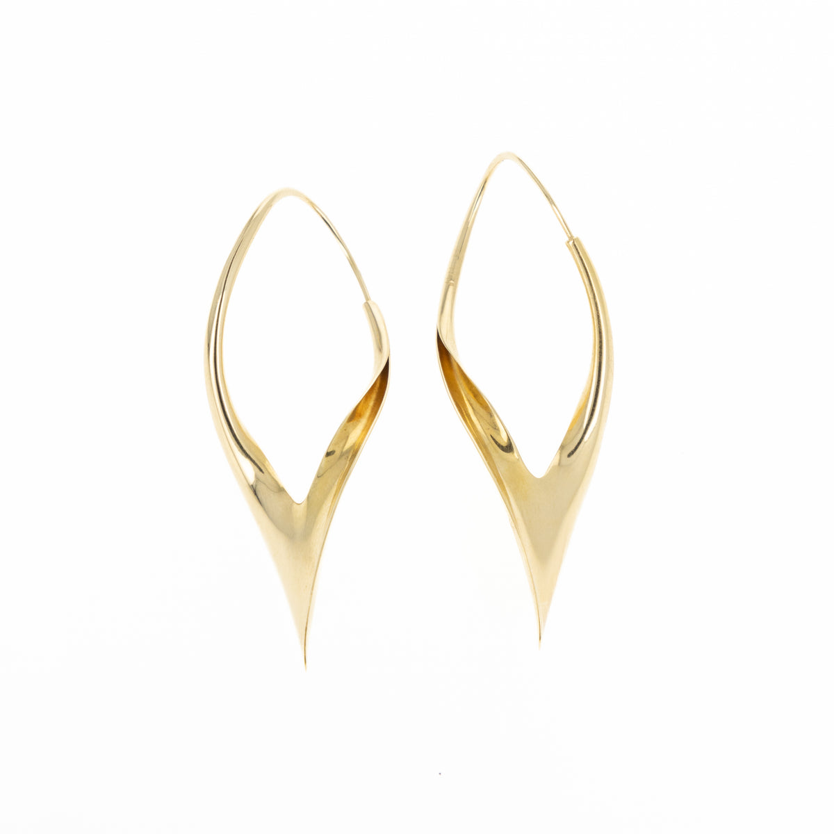 18K Yellow Gold Spiral Earrings - Queen May