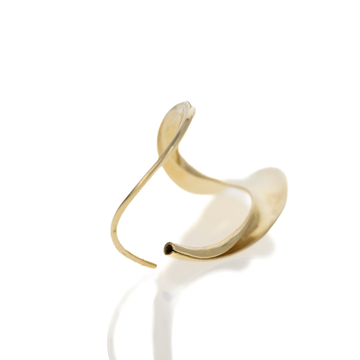 18K Yellow Gold Spiral Earrings - Queen May