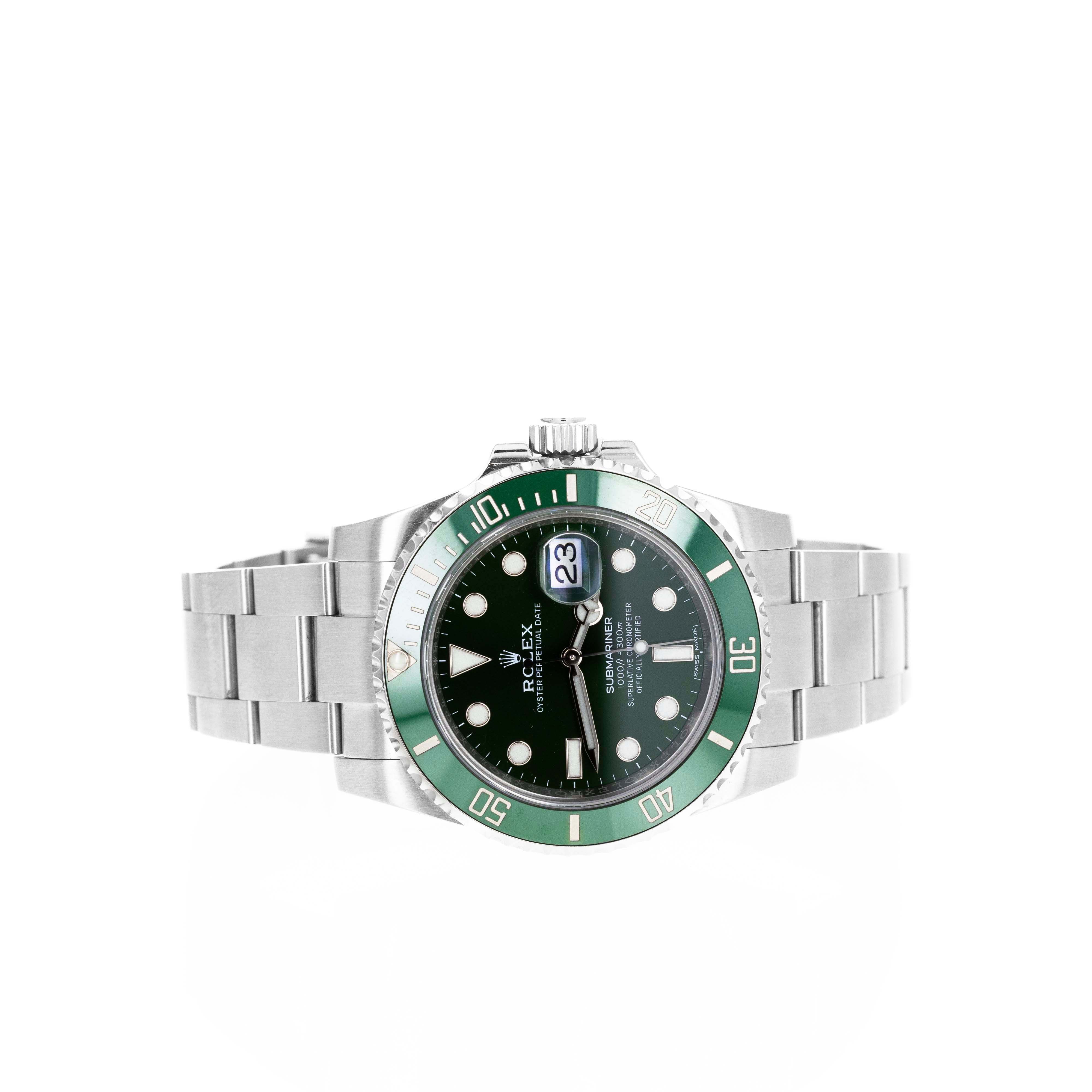 Rolex Submariner Date Model 116610LV “Hulk” With Papers - Queen May