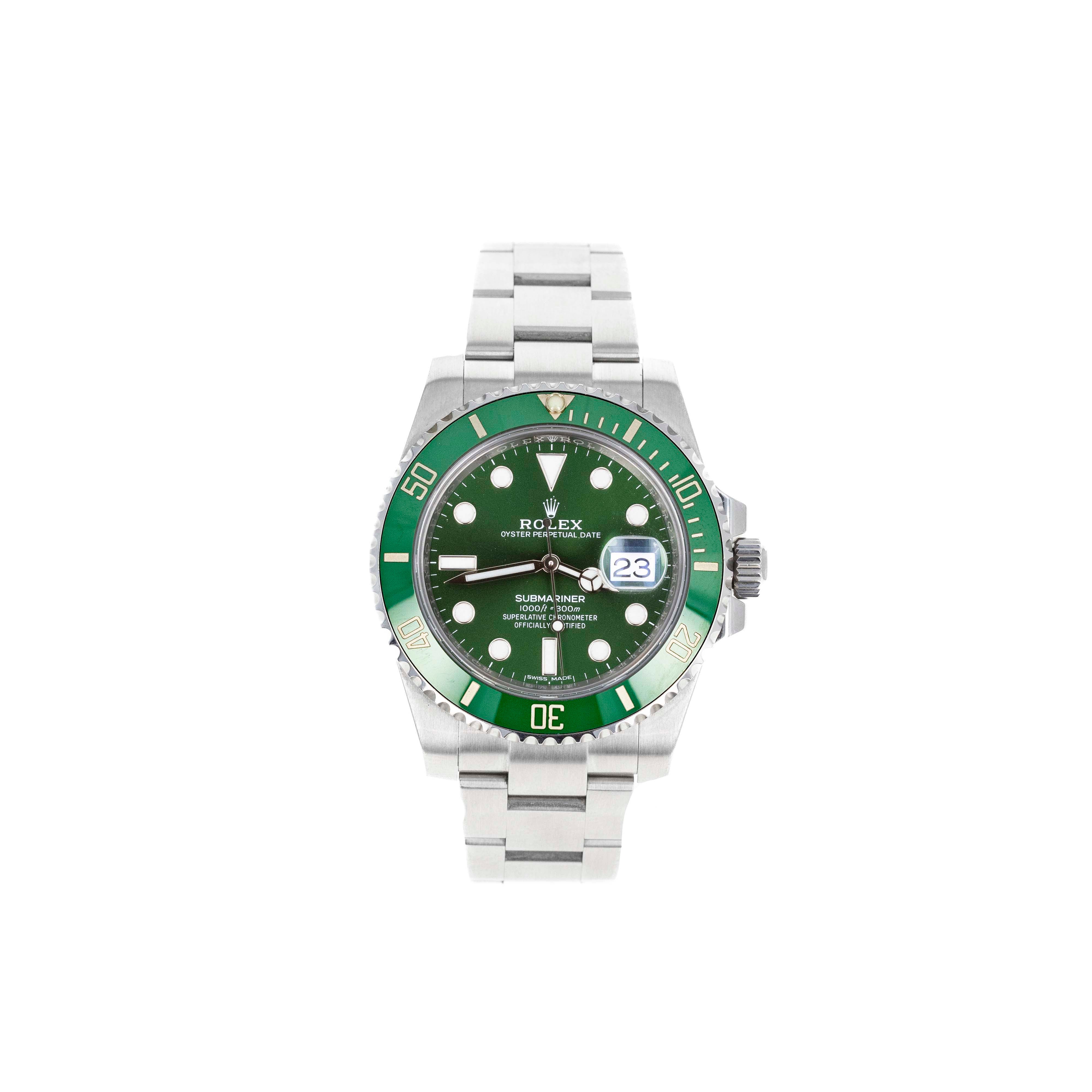 Rolex Submariner Date Model 116610LV “Hulk” With Papers - Queen May