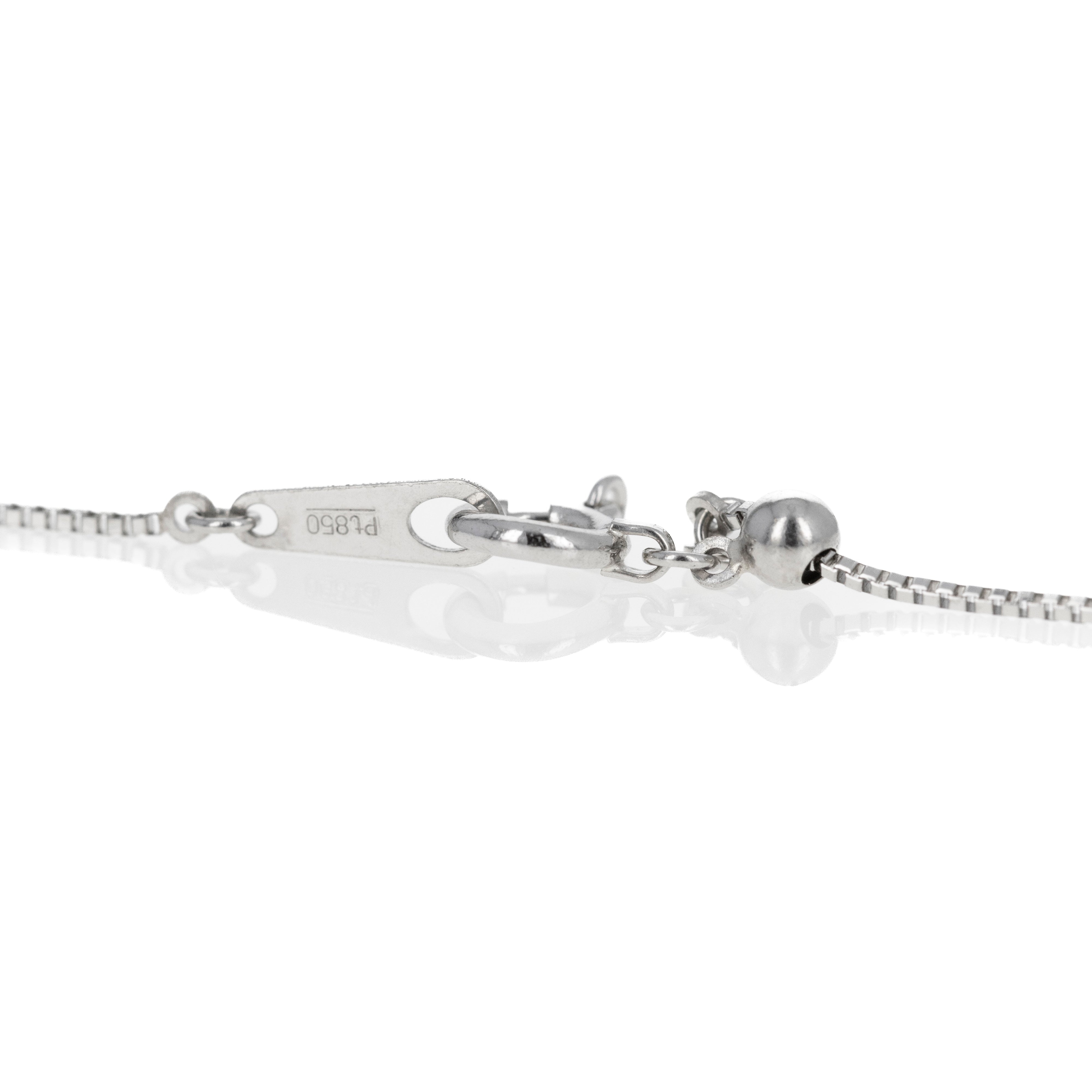 Platinum 1.78 Carat Sapphire Diamond Halo Pendant Necklace - Queen May