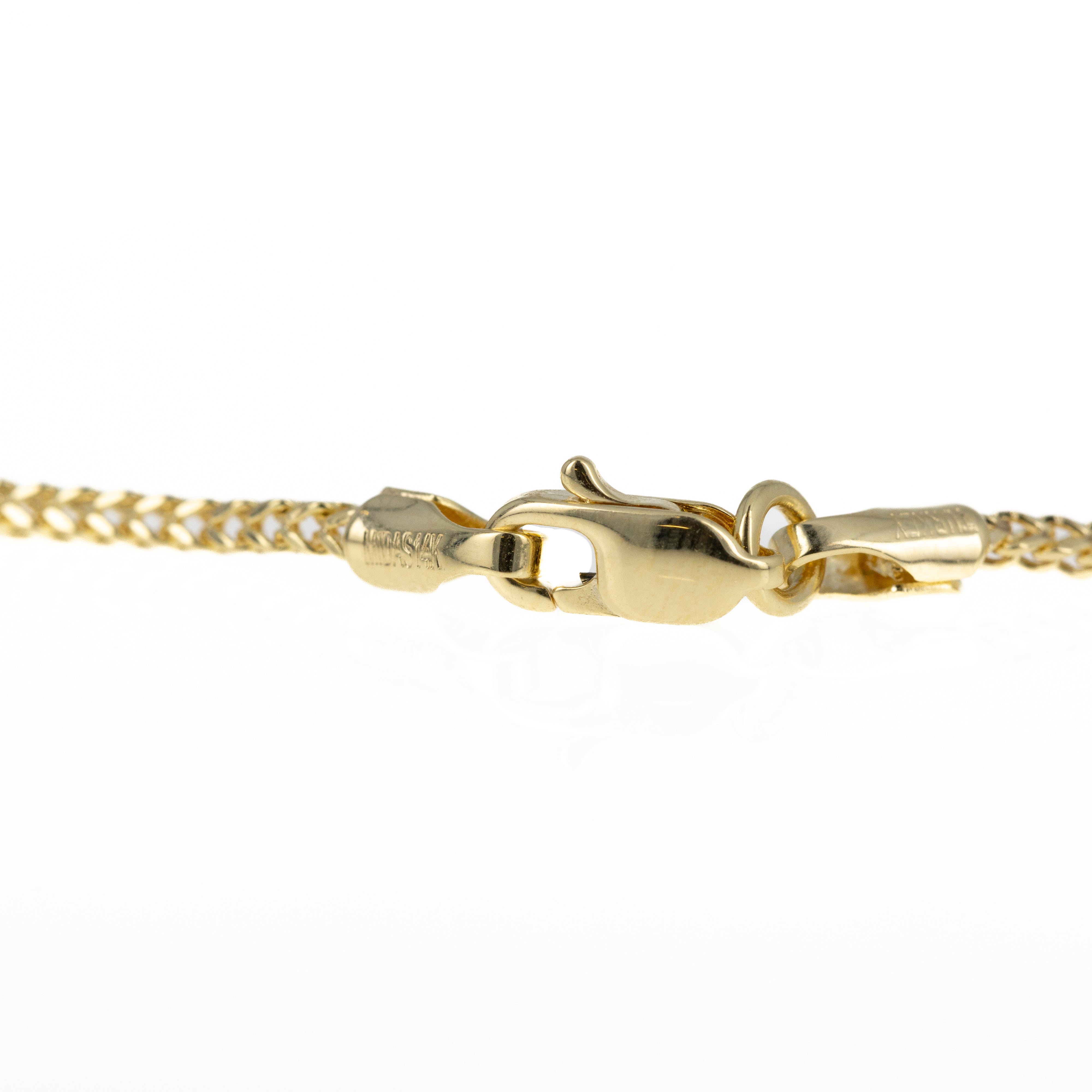 14K Yellow Gold Men's Large Twisted Cross Pendant Necklace - Queen May