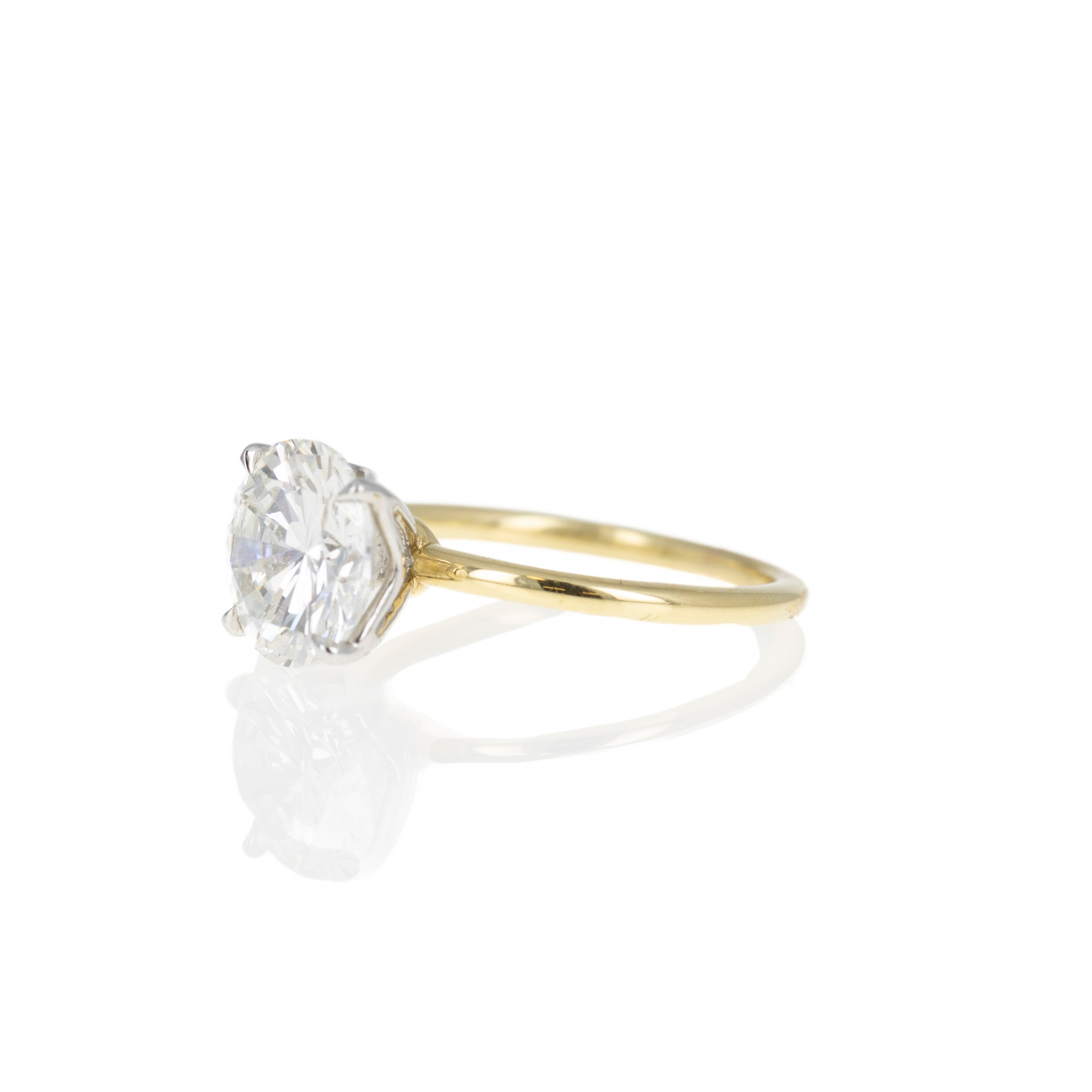 3.03 Carat Round Diamond Engagement Ring - Queen May