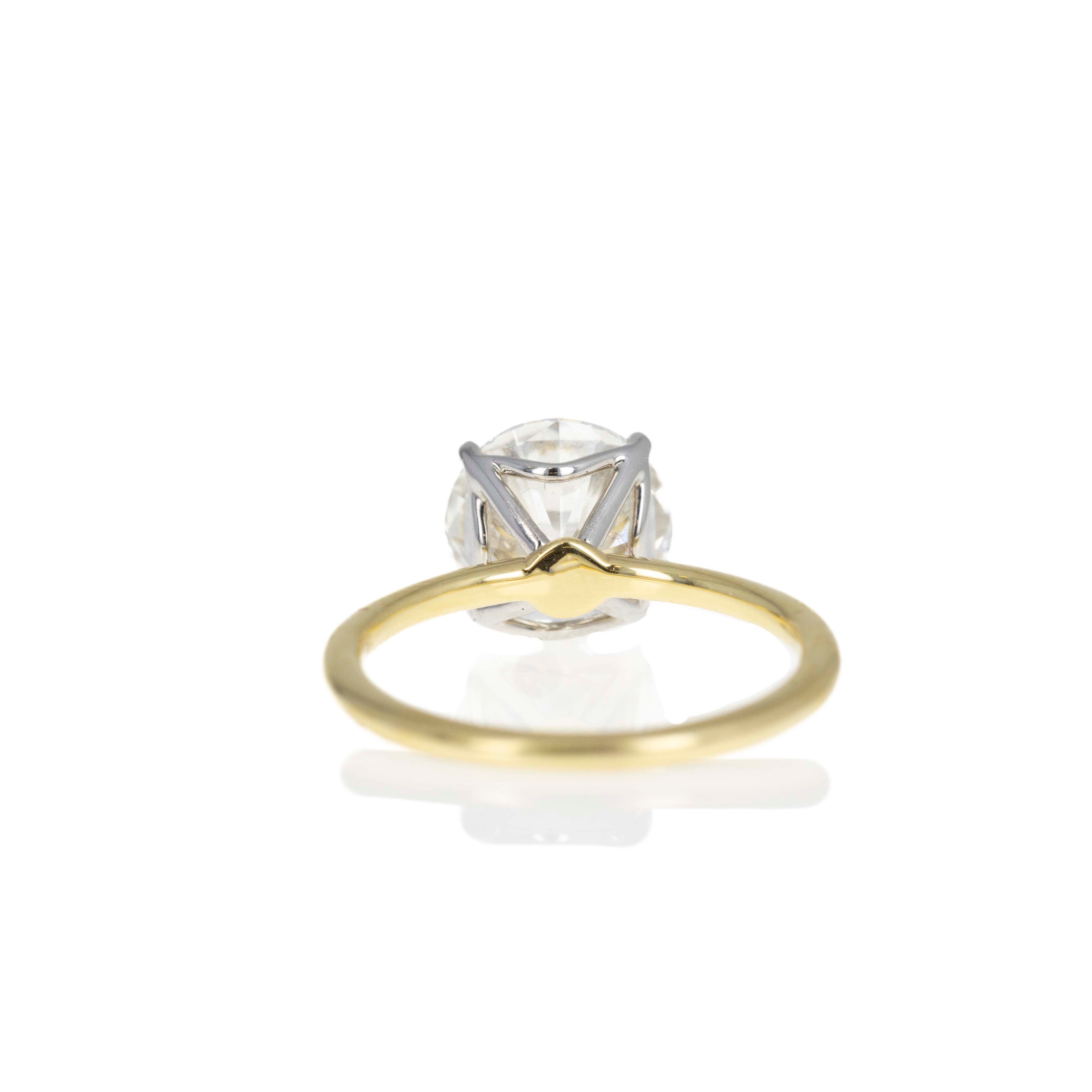 3.03 Carat Round Diamond Engagement Ring - Queen May