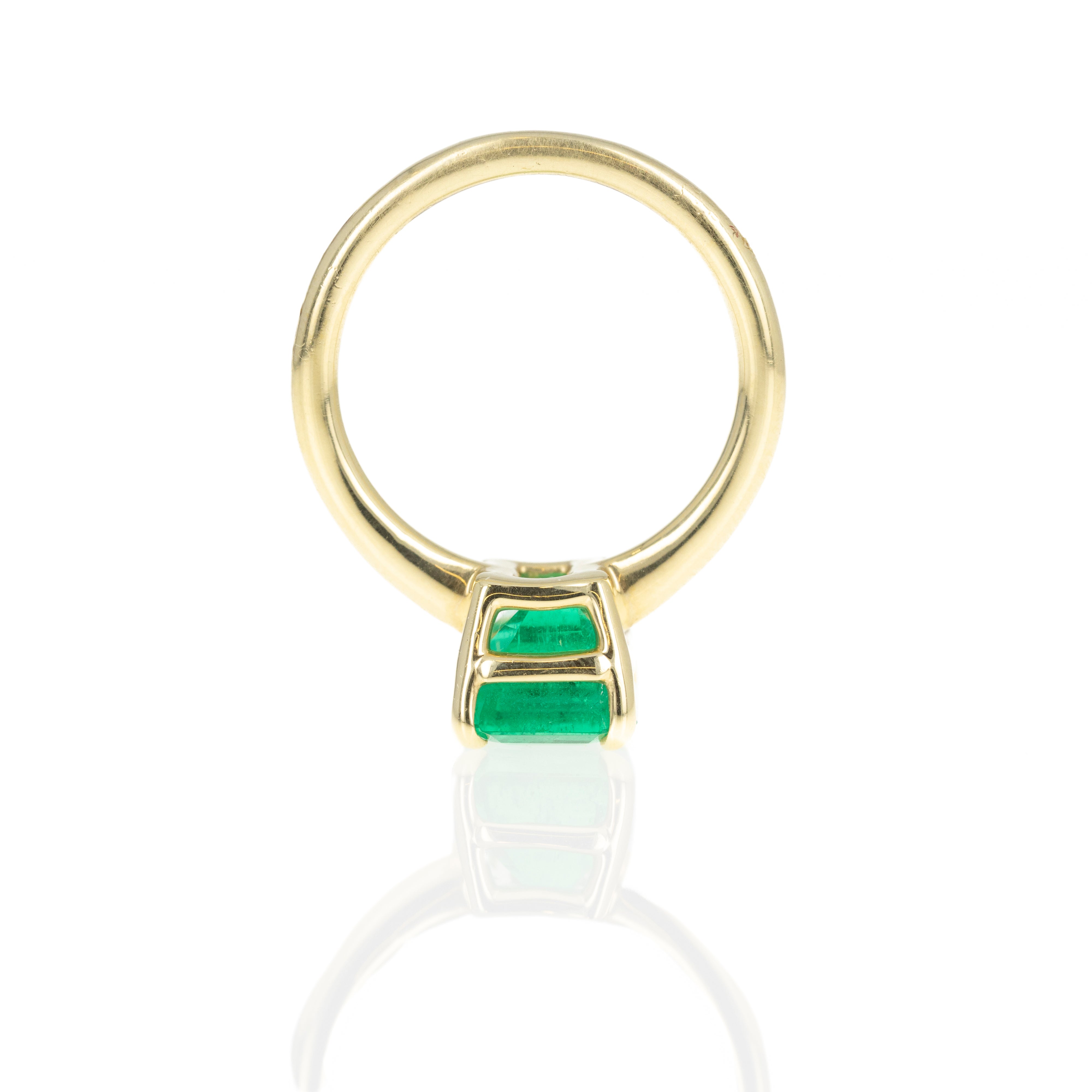 4 Carat Colombian Emerald Solitaire Ring AGL Certified - Queen May
