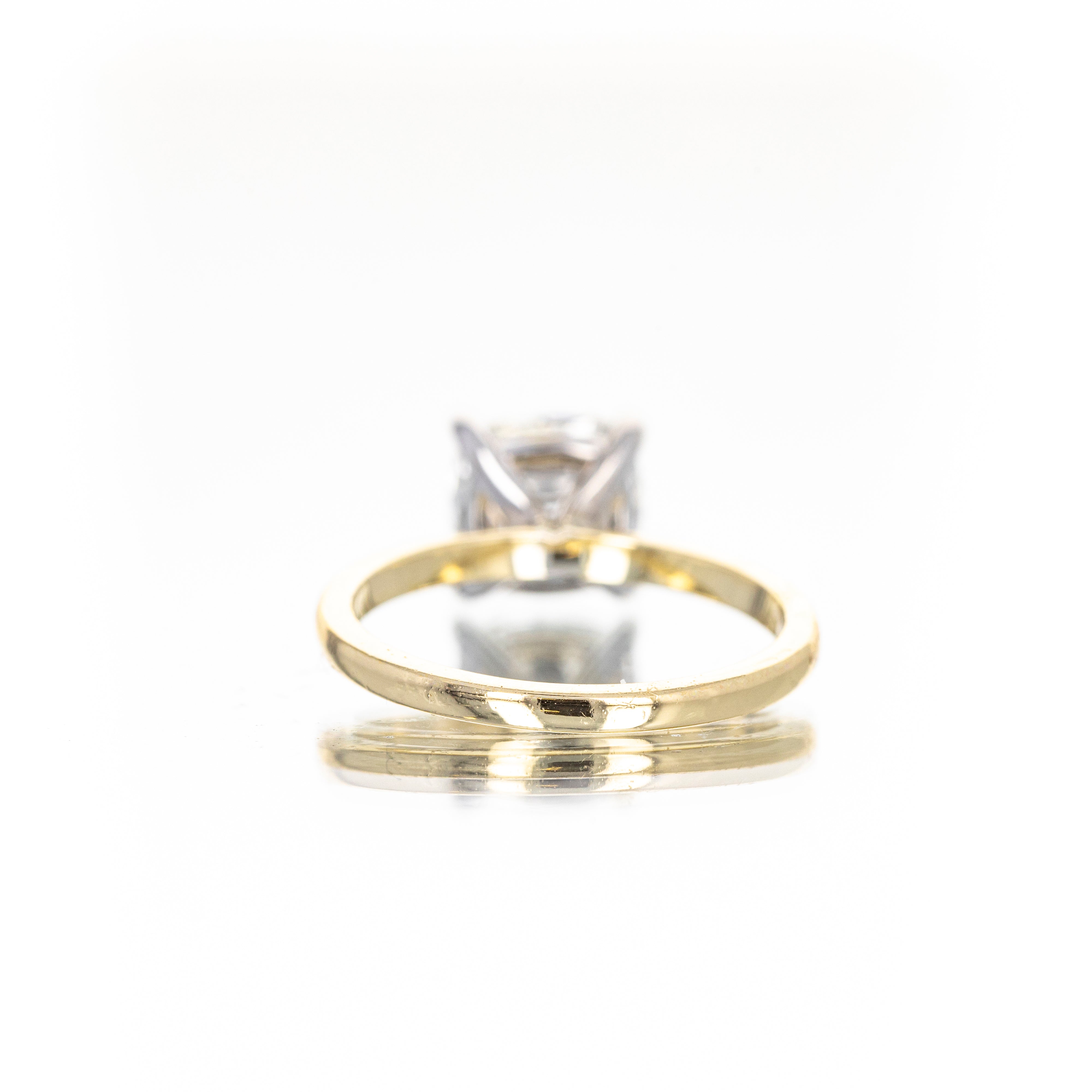 Lab Grown 2.51 Carat Antique Style Cushion Diamond Solitaire Engagement Ring - Queen May