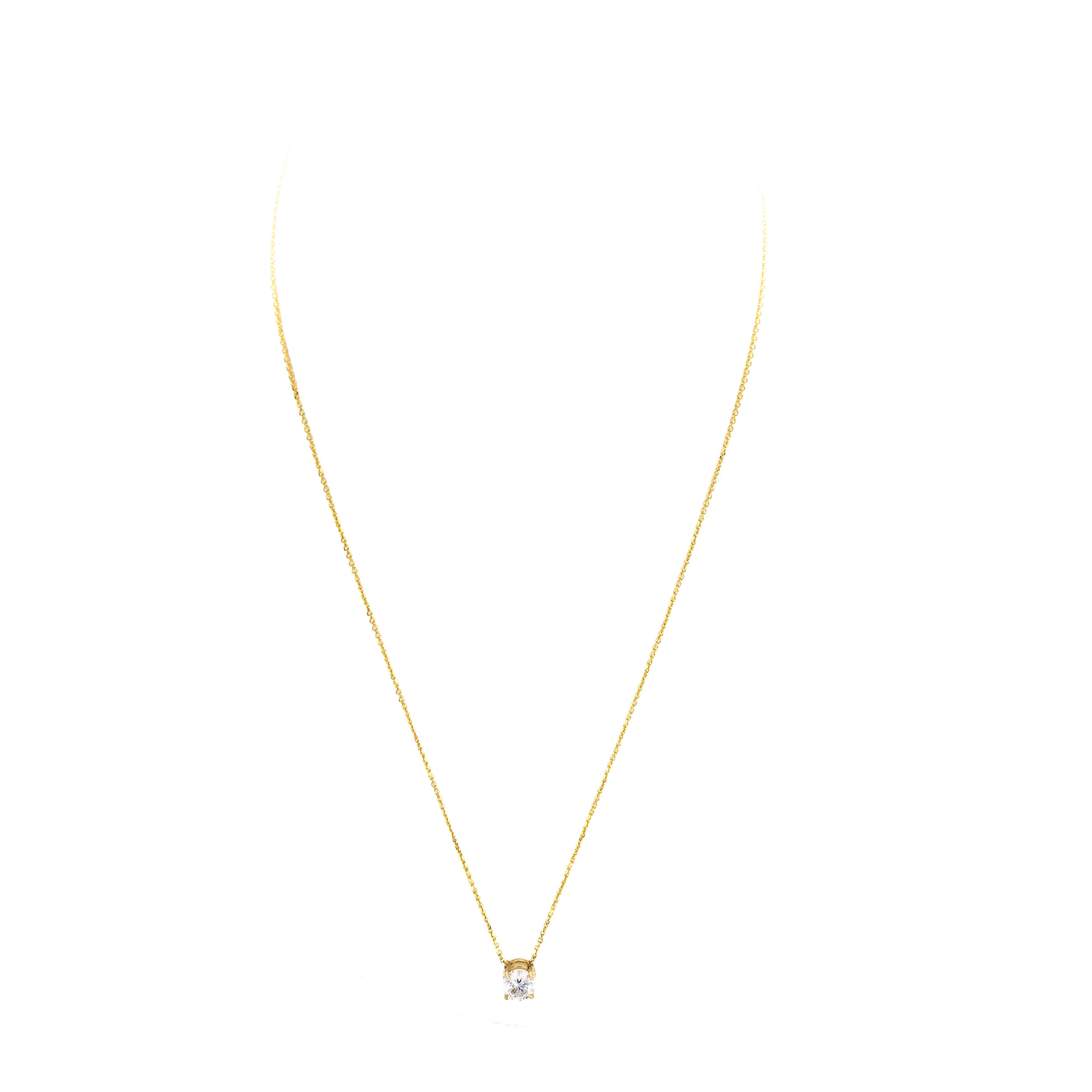 Lab Grown 1.06 Carat Round Diamond Solitaire Pendant Necklace - Queen May