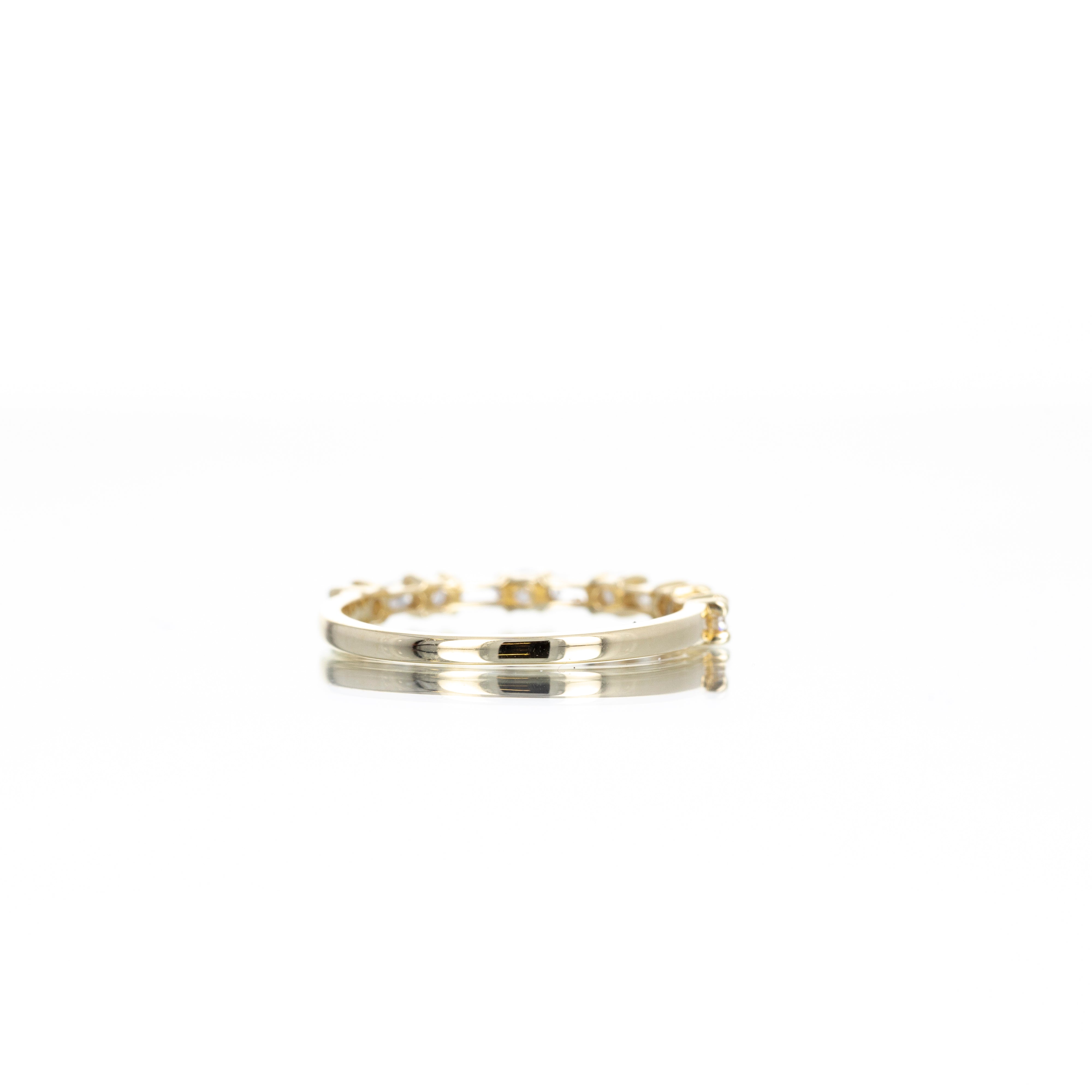 14K Yellow Gold 0.43 Carat Diamond Baguette Band - Queen May