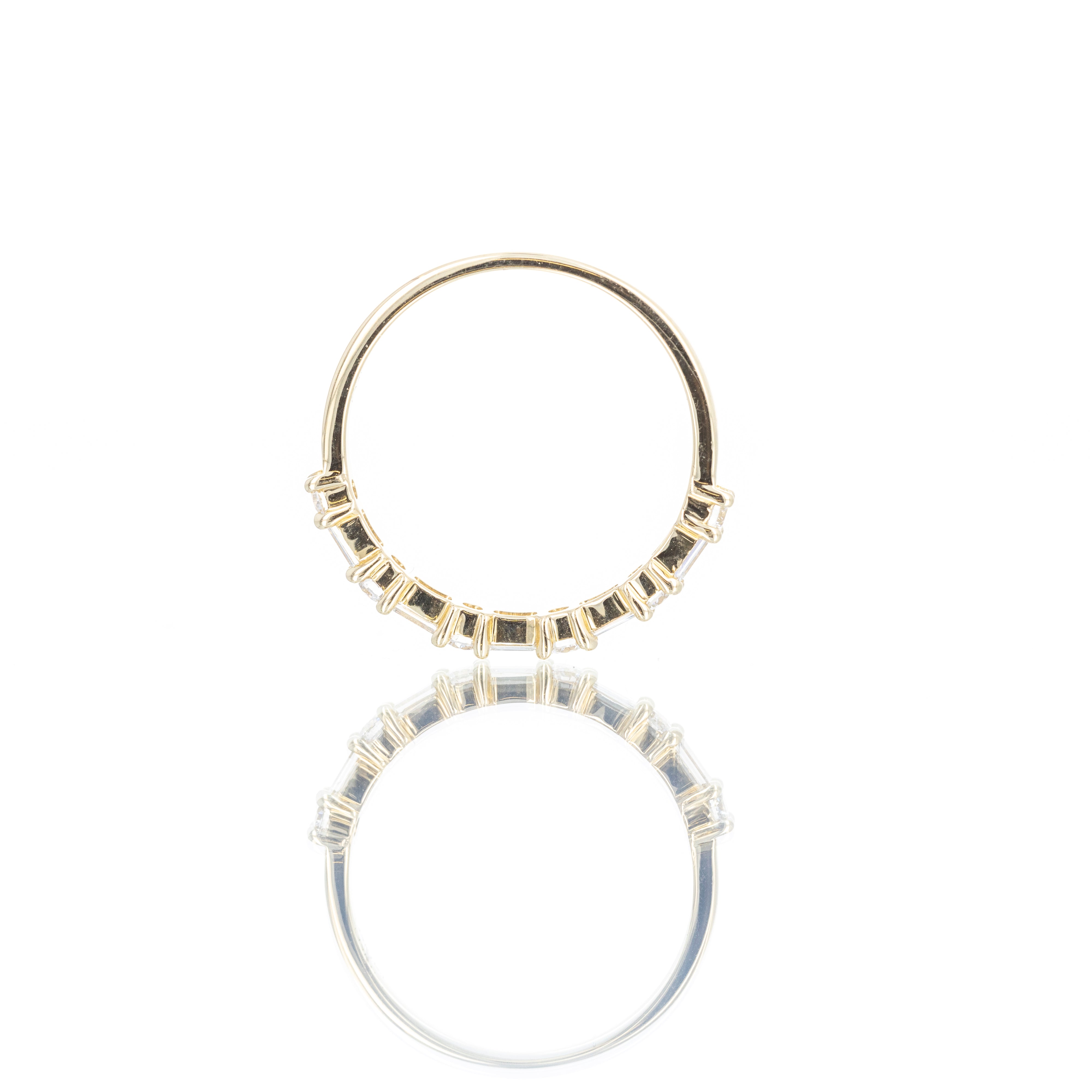 14K Yellow Gold 0.43 Carat Diamond Baguette Band - Queen May