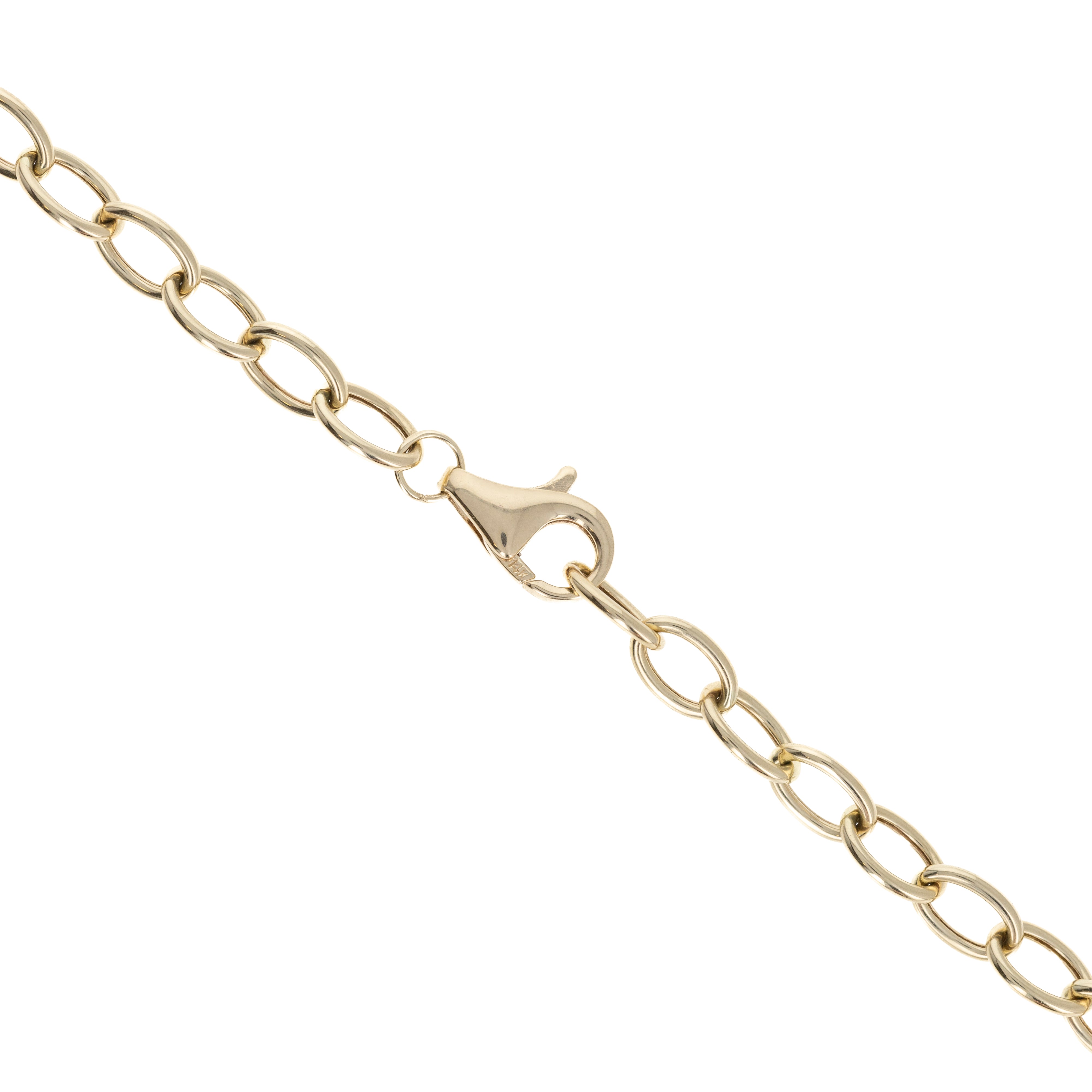 14K Yellow Gold 1 Carat Diamond Circle Pendant Necklace - Queen May