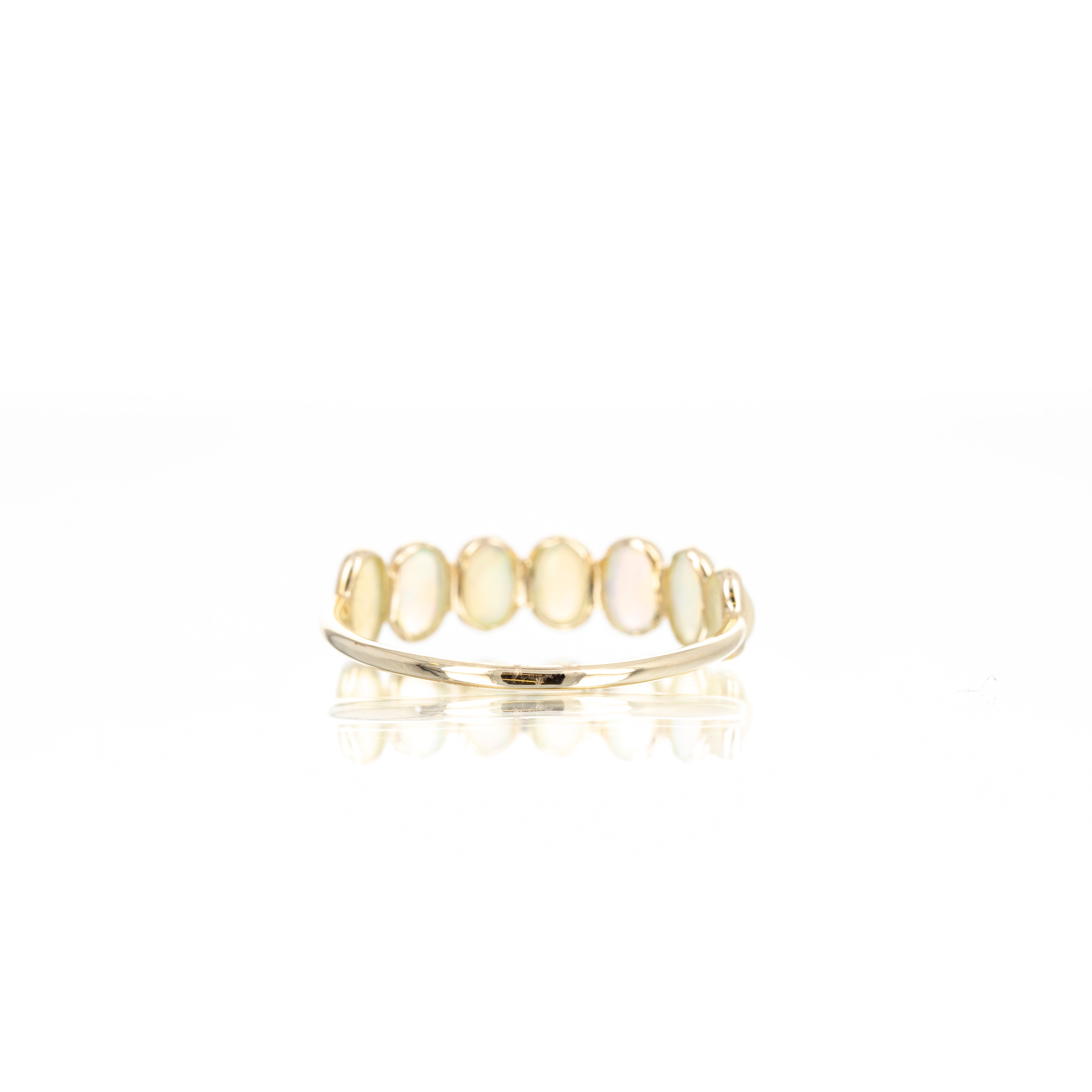 14K Yellow Gold 0.97 Carat Opal Bezel Ring - Queen May