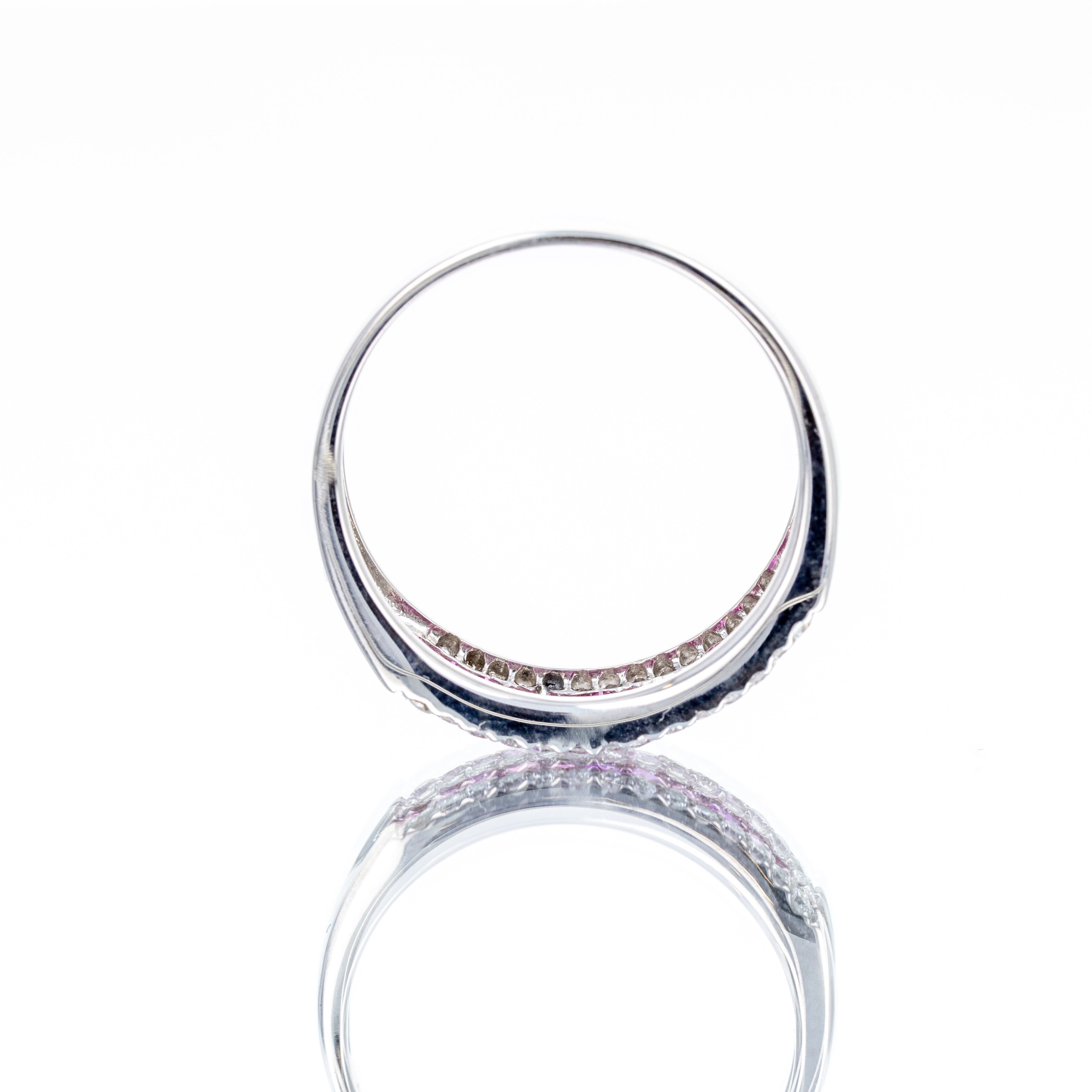 Platinum 1.20 Carat Ruby Baguette Diamond Band - Queen May