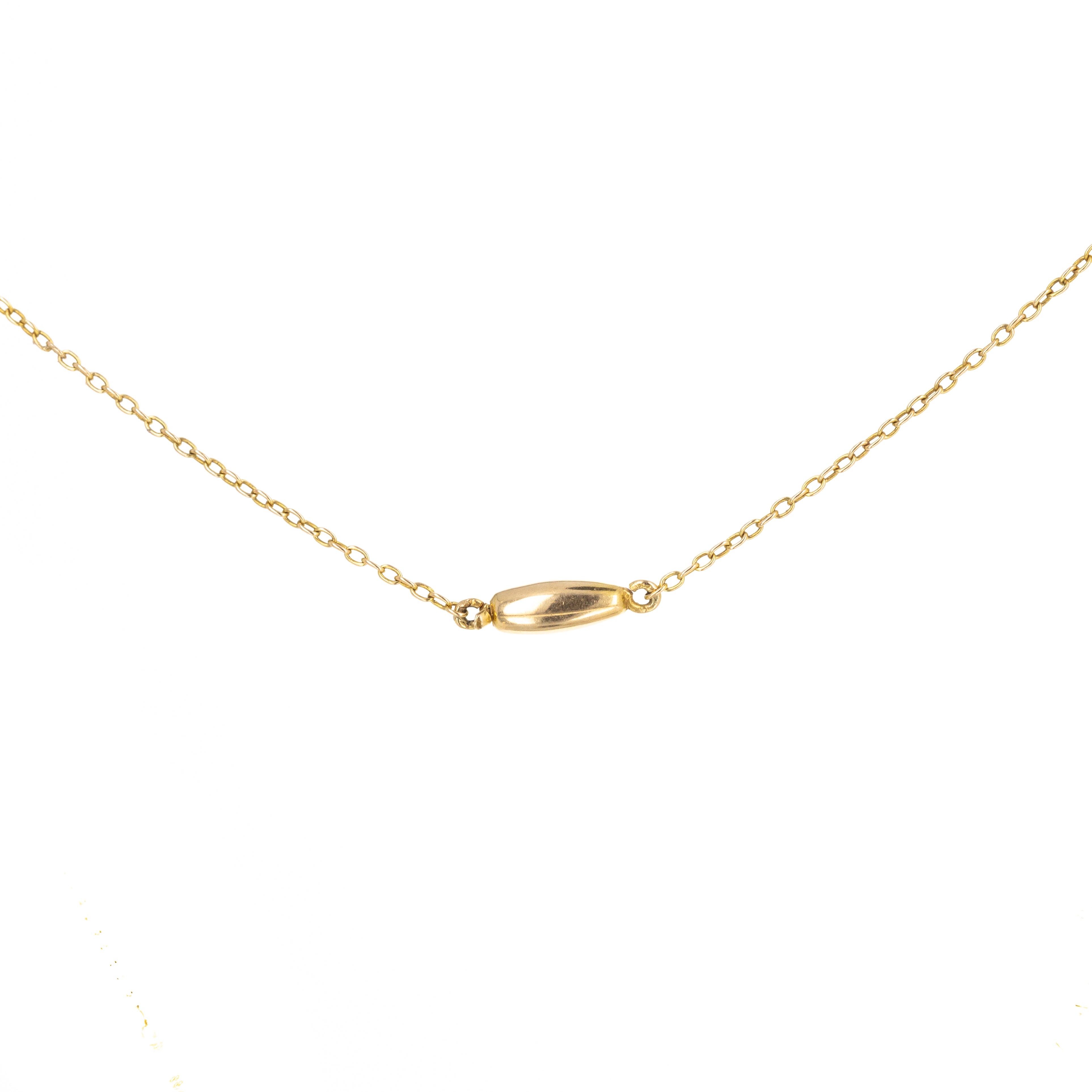 Victorian 14K Yellow Gold 4 Carat Antique Cut Sapphire Fringe Necklace - Queen May