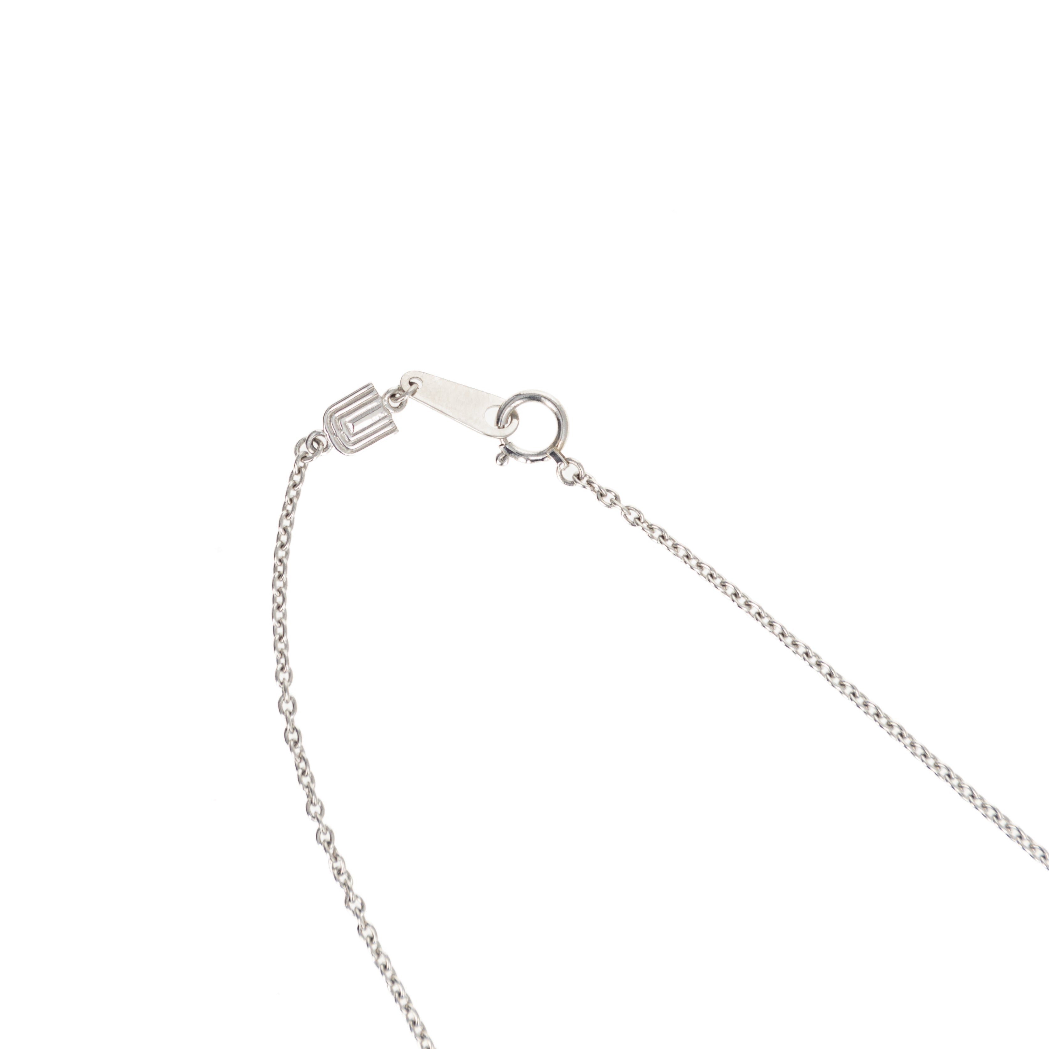 Platinum 0.36 Carat Oval Diamond Sapphire Halo Pendant Necklace - Queen May