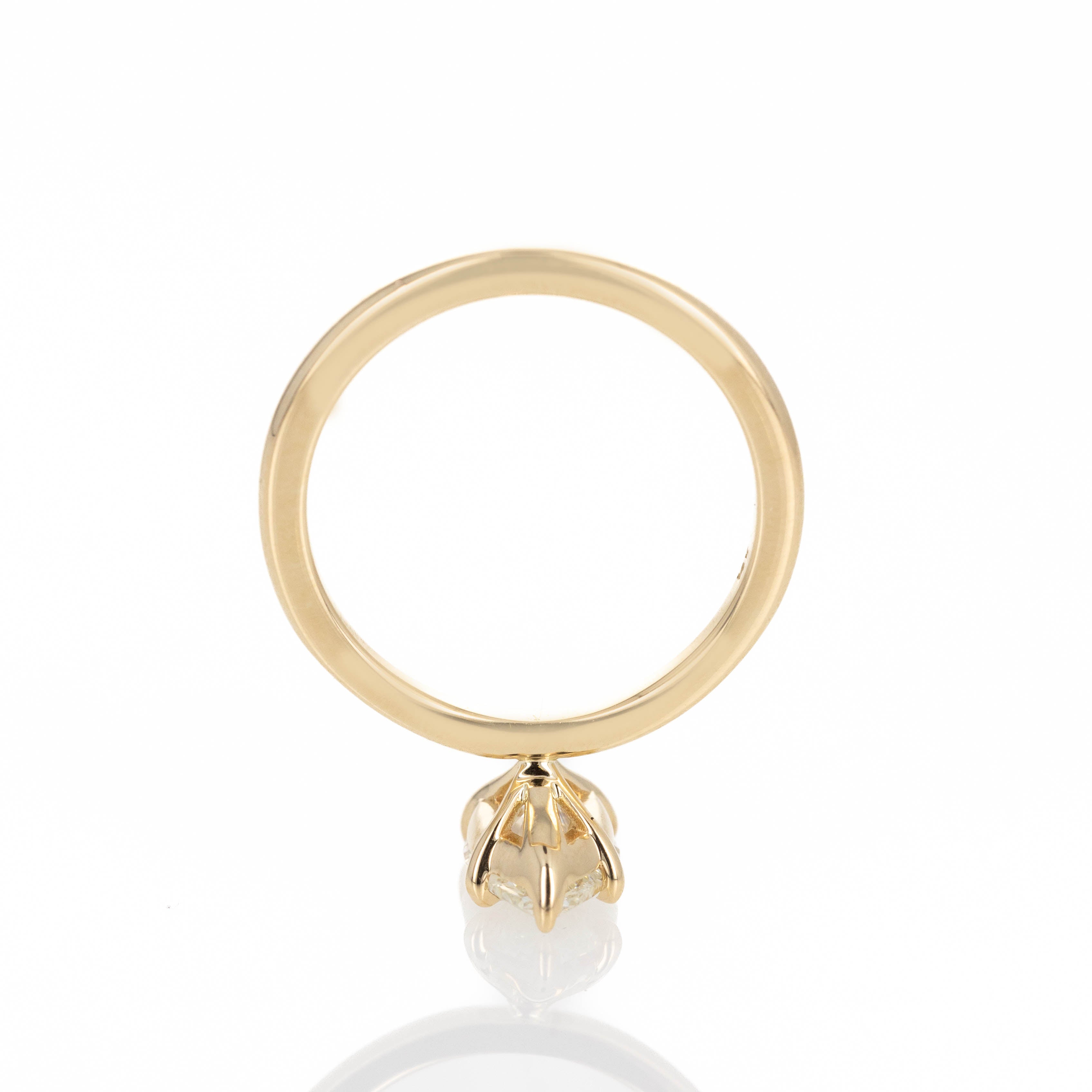 14K Yellow Gold 1.62 Carat Marquise Diamond Solitaire Engagement Ring - Queen May