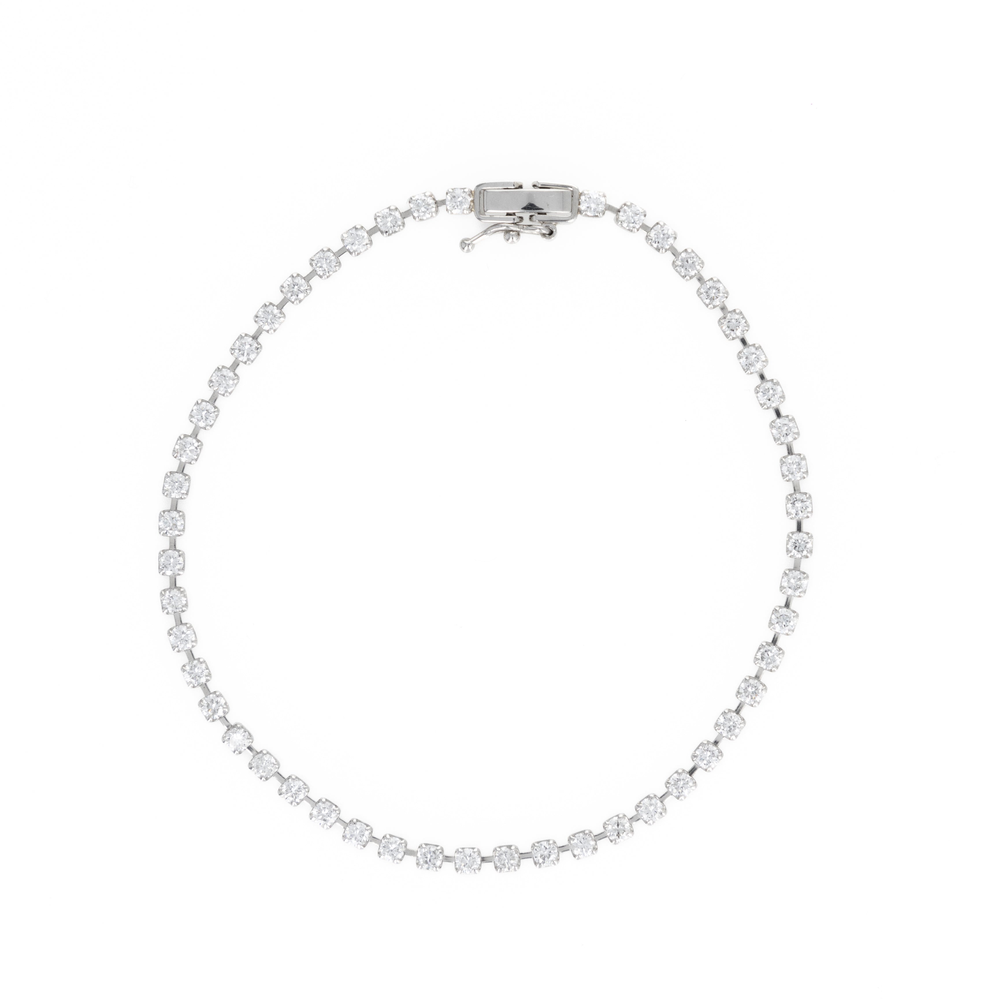 Platinum 2 Carat Diamond Floating Tennis Bracelet - Queen May